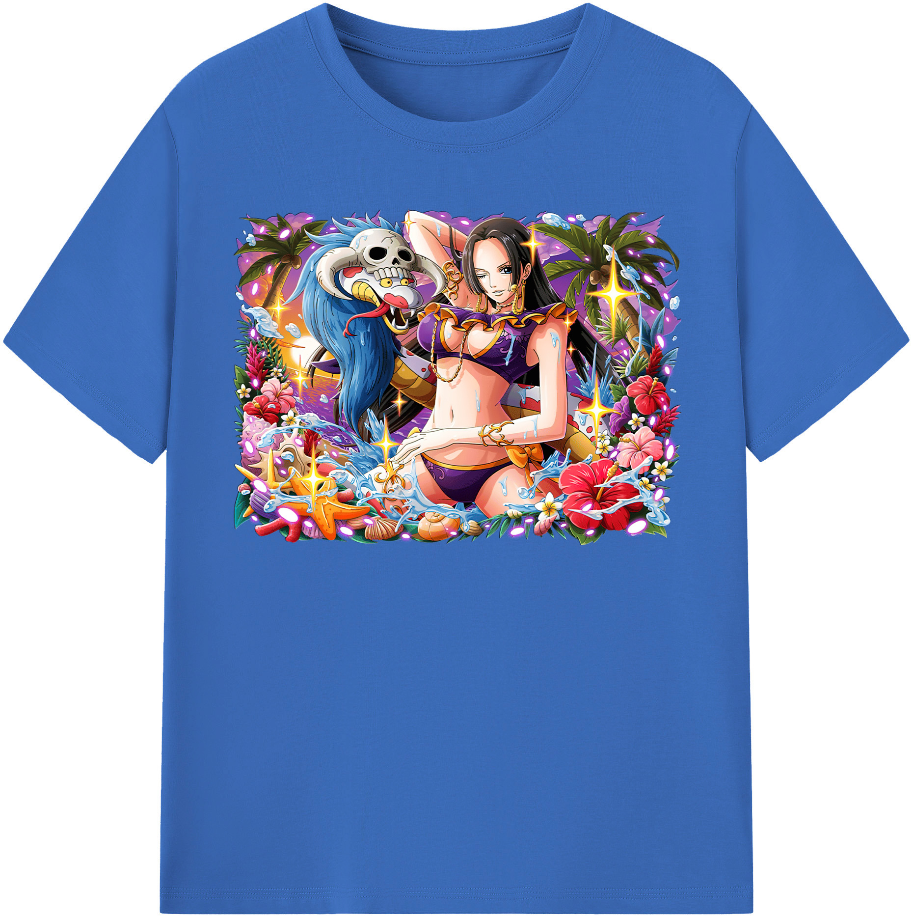 ワンピース ボア・ハンコック ONE PIECE Boa·Hancock 綿100％半袖Tシャツ（フロントプリント）