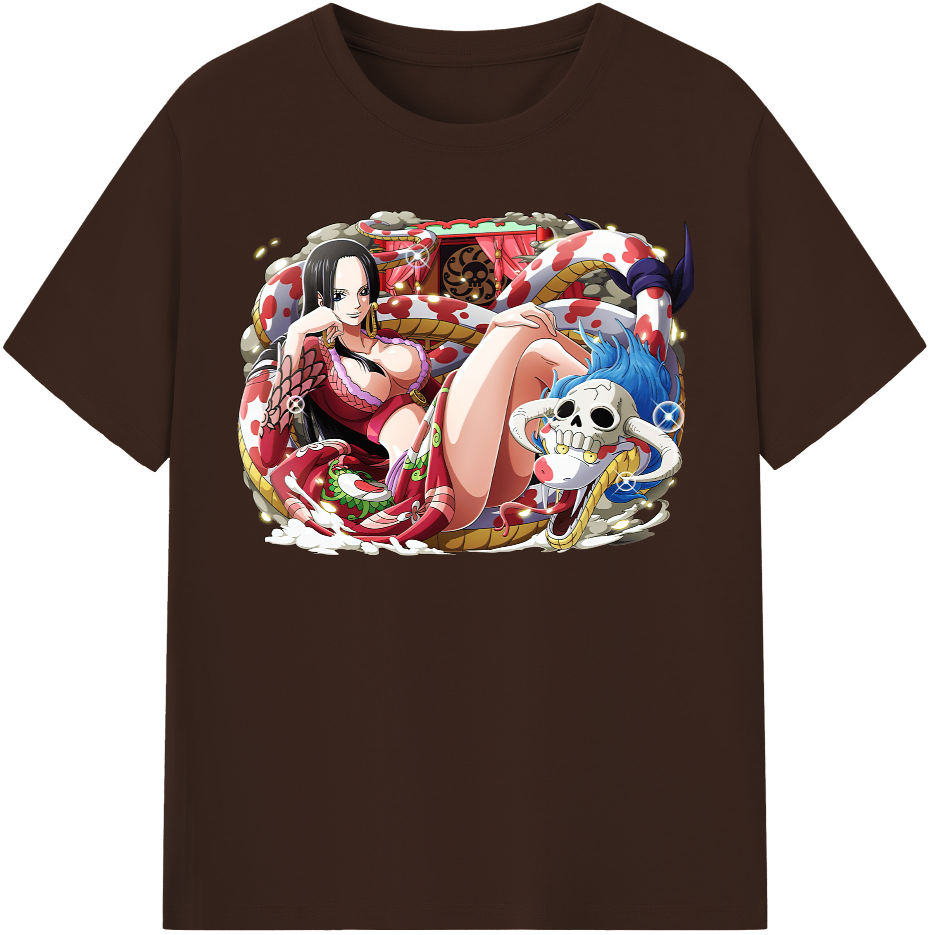 ワンピース ボア・ハンコック ONE PIECE Boa·Hancock 綿100％半袖Tシャツ（フロントプリント）