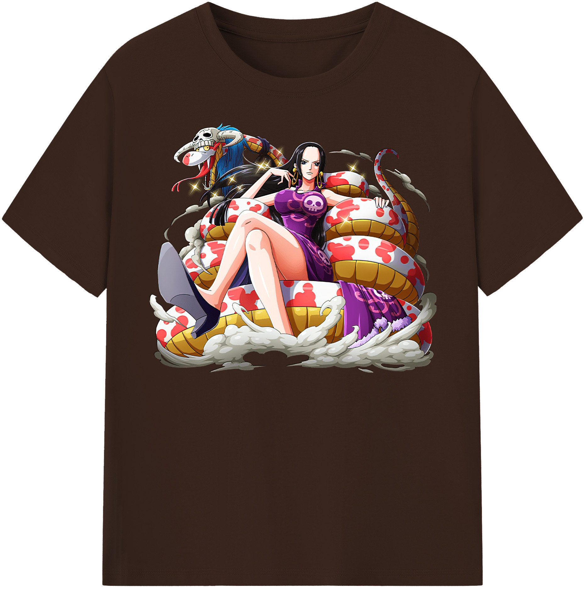 ワンピース ボア・ハンコック ONE PIECE Boa·Hancock 綿100％半袖Tシャツ（フロントプリント）