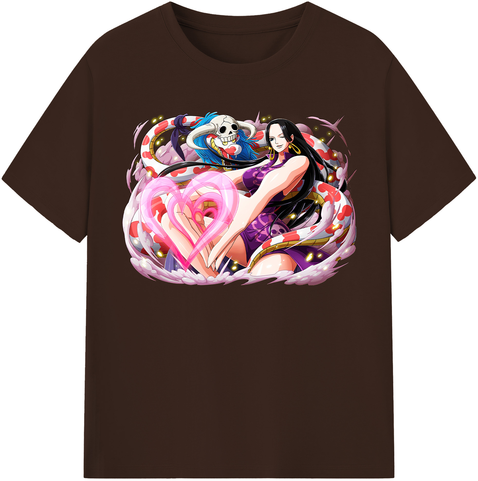 ワンピース ボア・ハンコック ONE PIECE Boa·Hancock 綿100％半袖Tシャツ（フロントプリント）