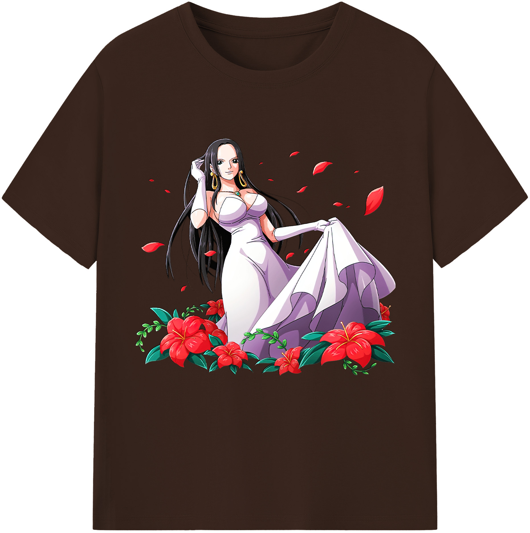 ワンピース ボア・ハンコック ONE PIECE Boa·Hancock 綿100％半袖Tシャツ（フロントプリント）