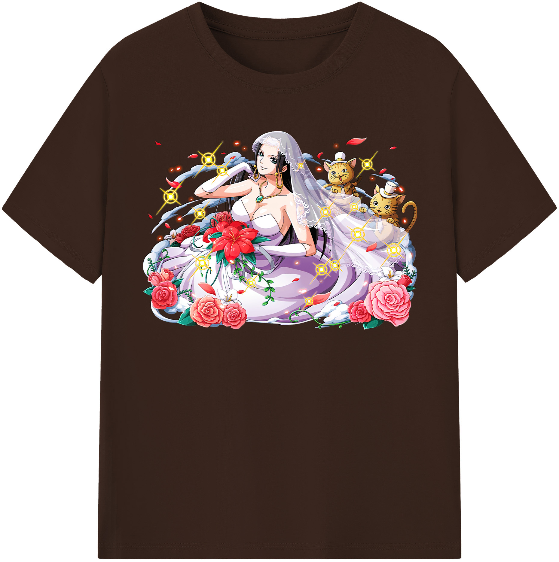 ワンピース ボア・ハンコック ONE PIECE Boa·Hancock 綿100％半袖Tシャツ（フロントプリント）