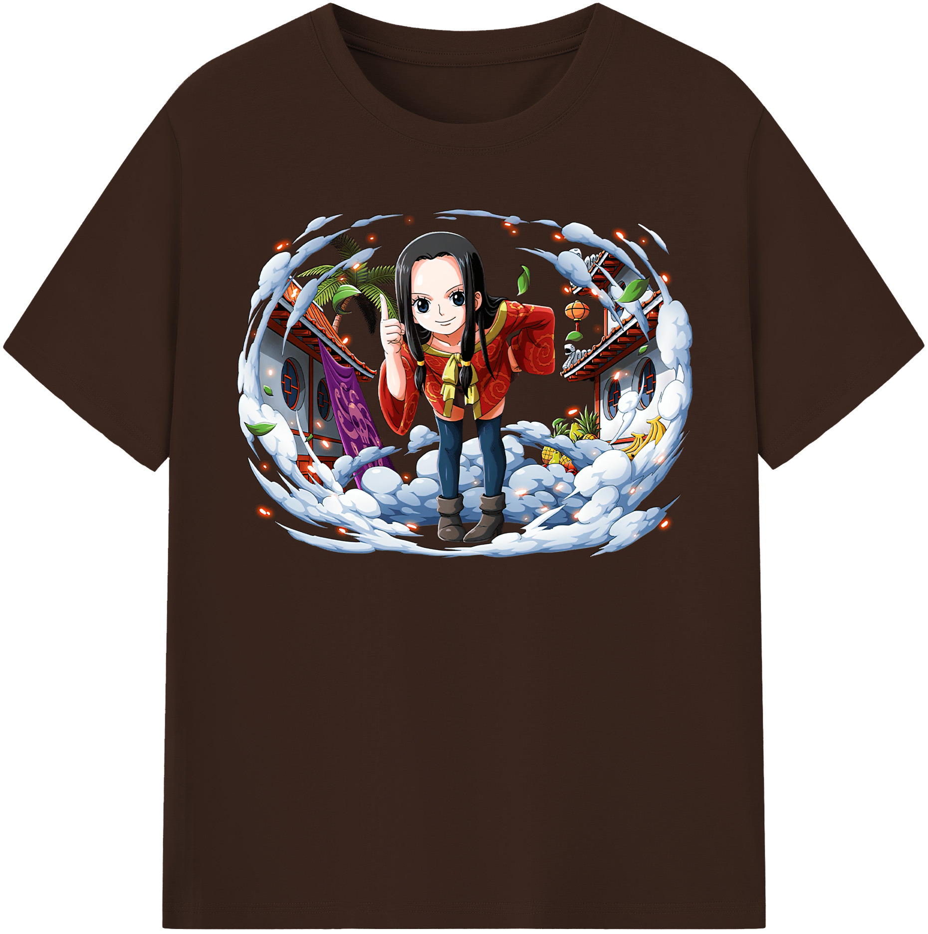 ワンピース ボア・ハンコック ONE PIECE Boa·Hancock 綿100％半袖Tシャツ（フロントプリント）