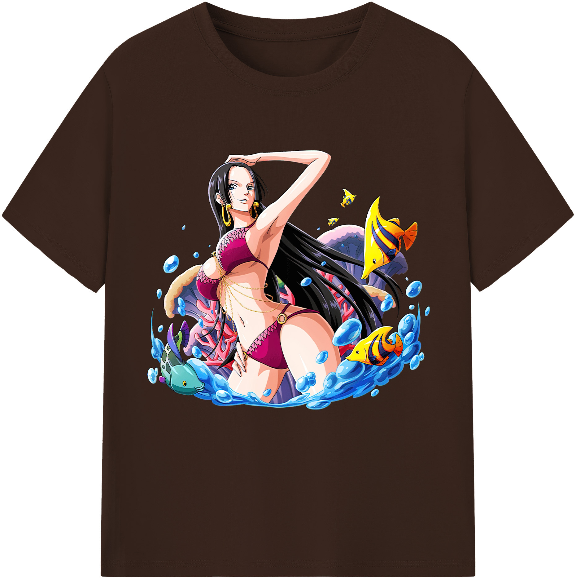 ワンピース ボア・ハンコック ONE PIECE Boa·Hancock 綿100％半袖Tシャツ（フロントプリント）