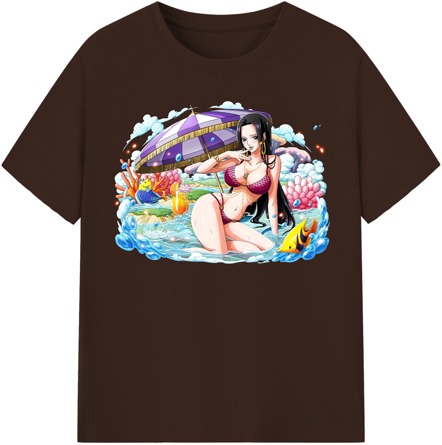 ワンピース ボア・ハンコック ONE PIECE Boa·Hancock 綿100％半袖Tシャツ（フロントプリント）