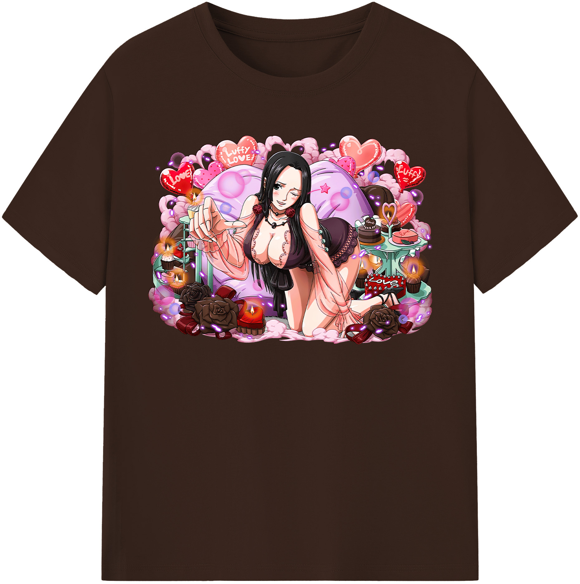 ワンピース ボア・ハンコック ONE PIECE Boa·Hancock 綿100％半袖Tシャツ（フロントプリント）