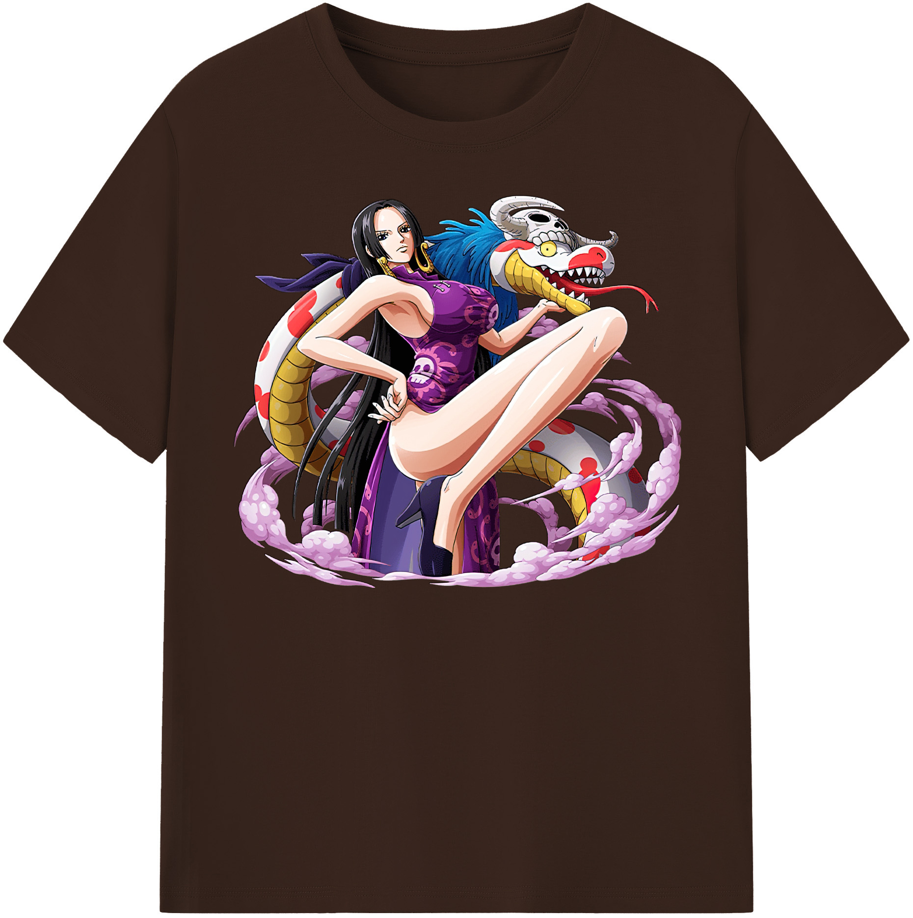 ワンピース ボア・ハンコック ONE PIECE Boa·Hancock 綿100％半袖Tシャツ（フロントプリント）