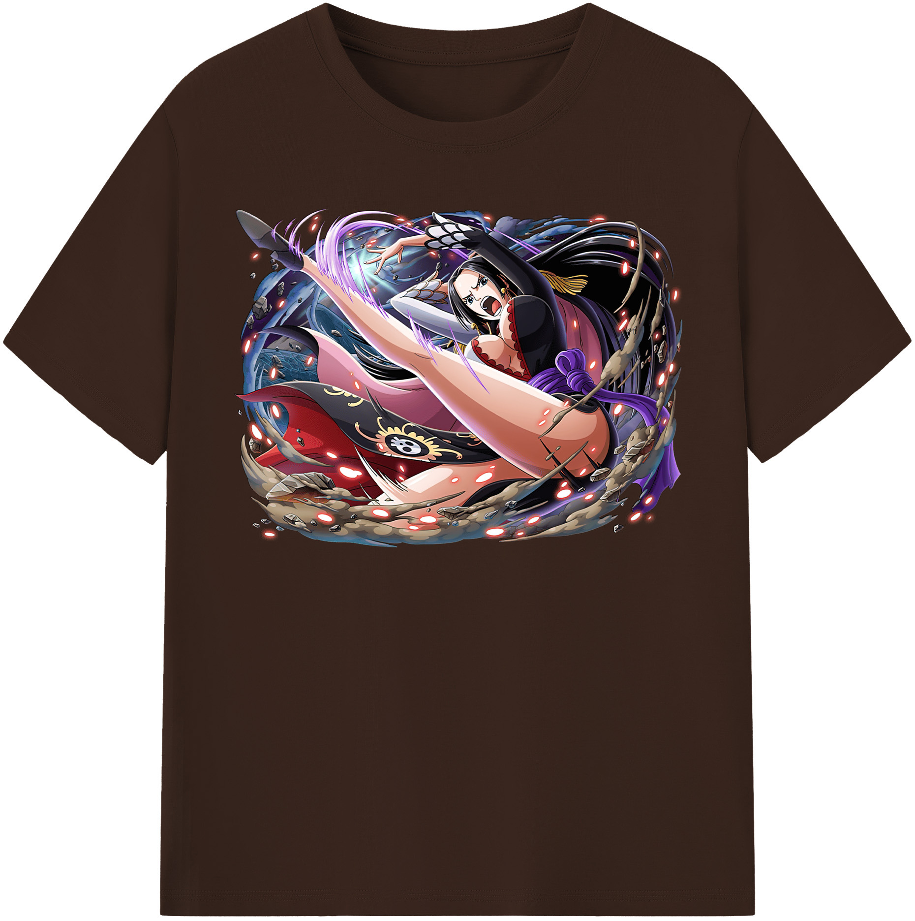 ワンピース ボア・ハンコック ONE PIECE Boa·Hancock 綿100％半袖Tシャツ（フロントプリント）