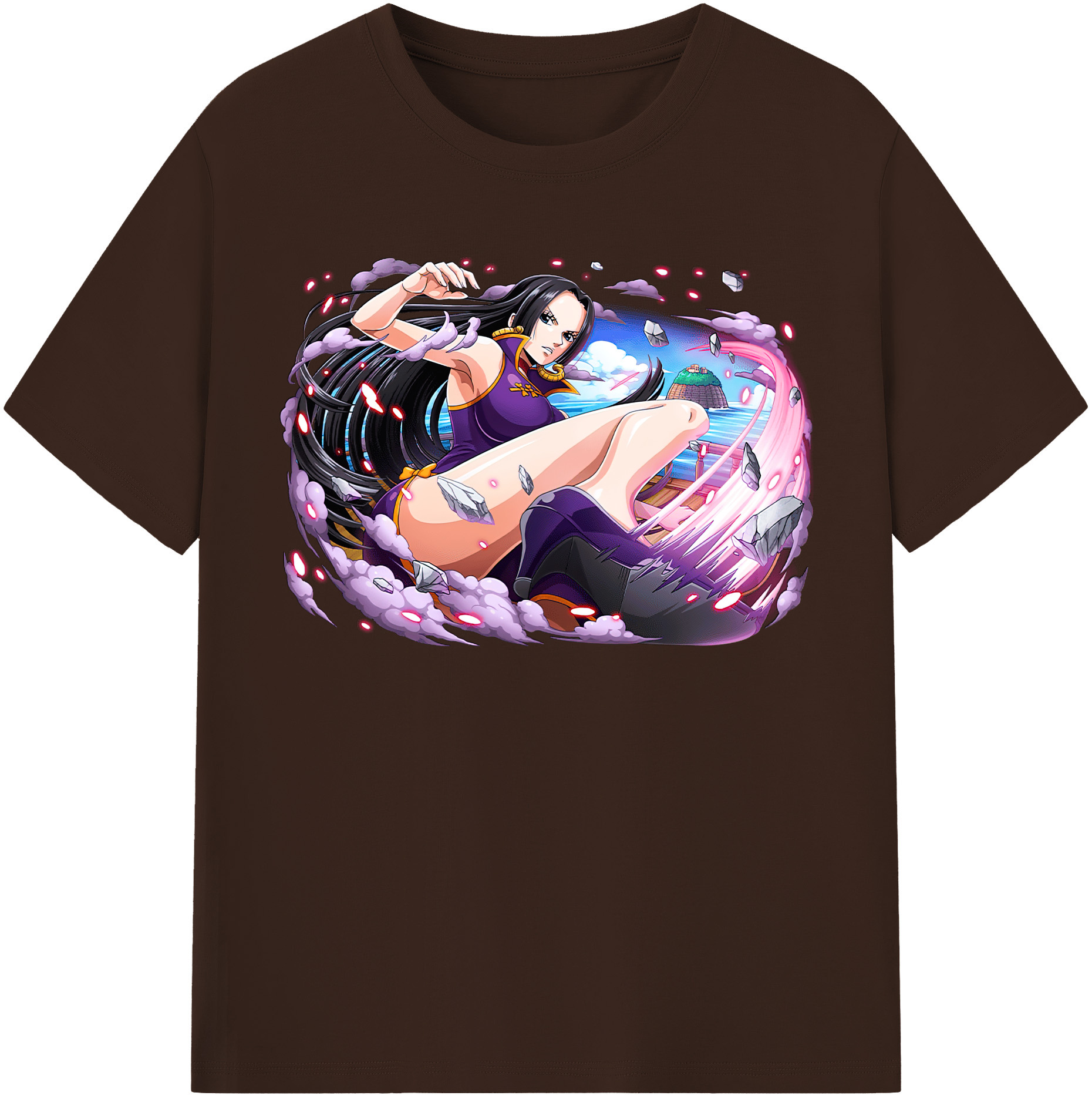 ワンピース ボア・ハンコック ONE PIECE Boa·Hancock 綿100％半袖Tシャツ（フロントプリント）