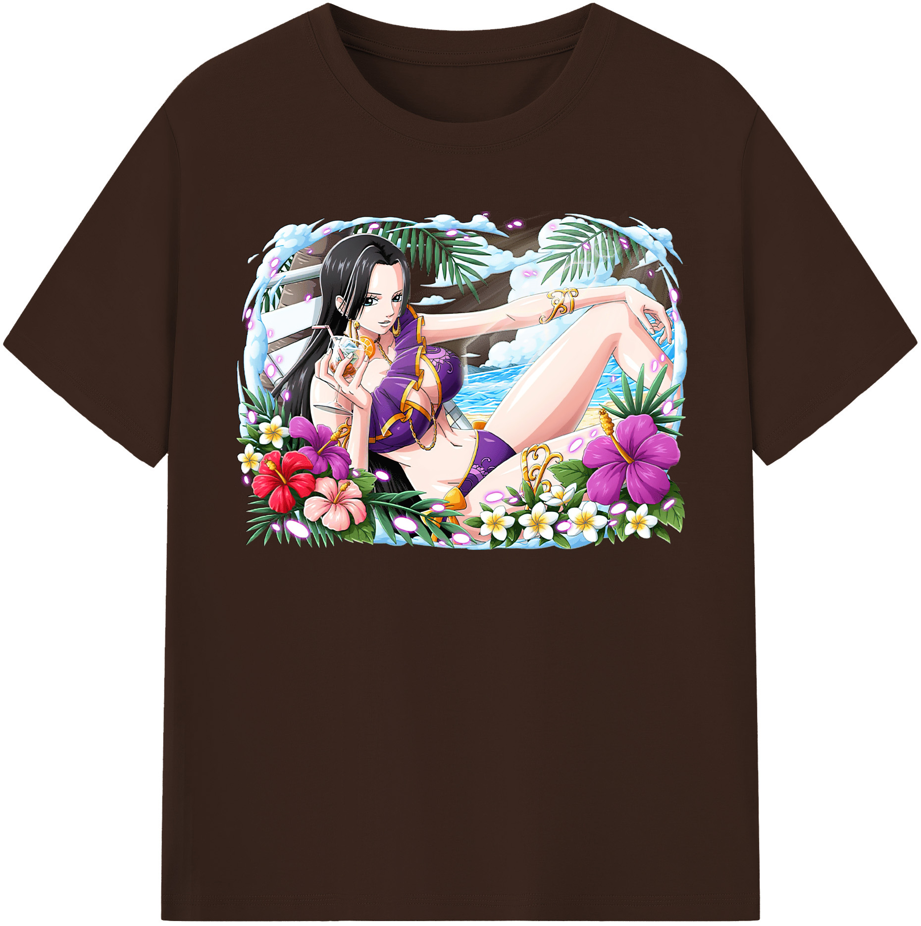 （画像用） ワンピース ボア・ハンコック ONE PIECE Boa·Hancock 綿100％半袖Tシャツ（フロントプリント）