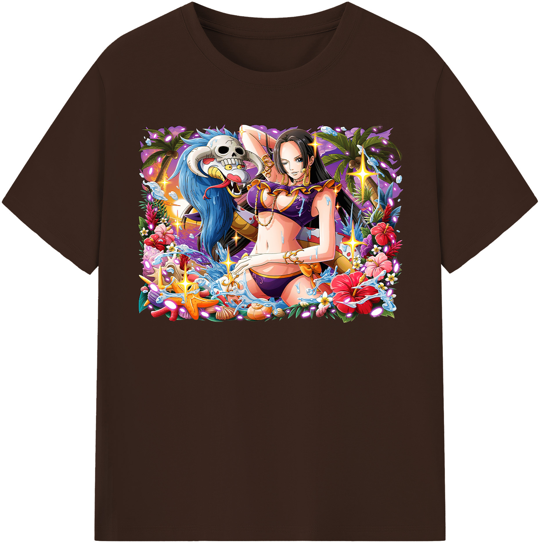 ワンピース ボア・ハンコック ONE PIECE Boa·Hancock 綿100％半袖Tシャツ（フロントプリント）