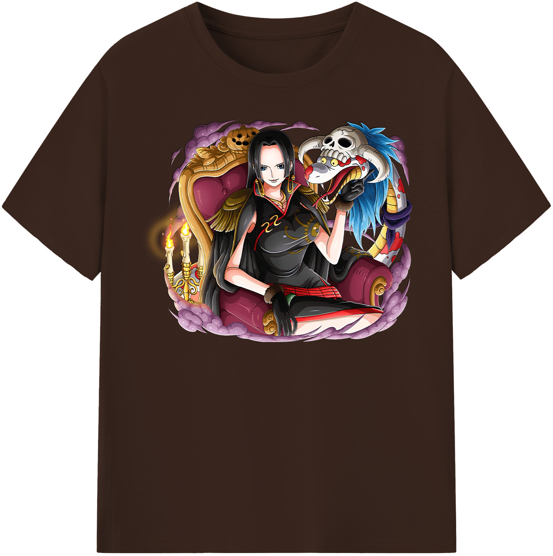 ワンピース ボア・ハンコック ONE PIECE Boa·Hancock 綿100％半袖Tシャツ（フロントプリント）