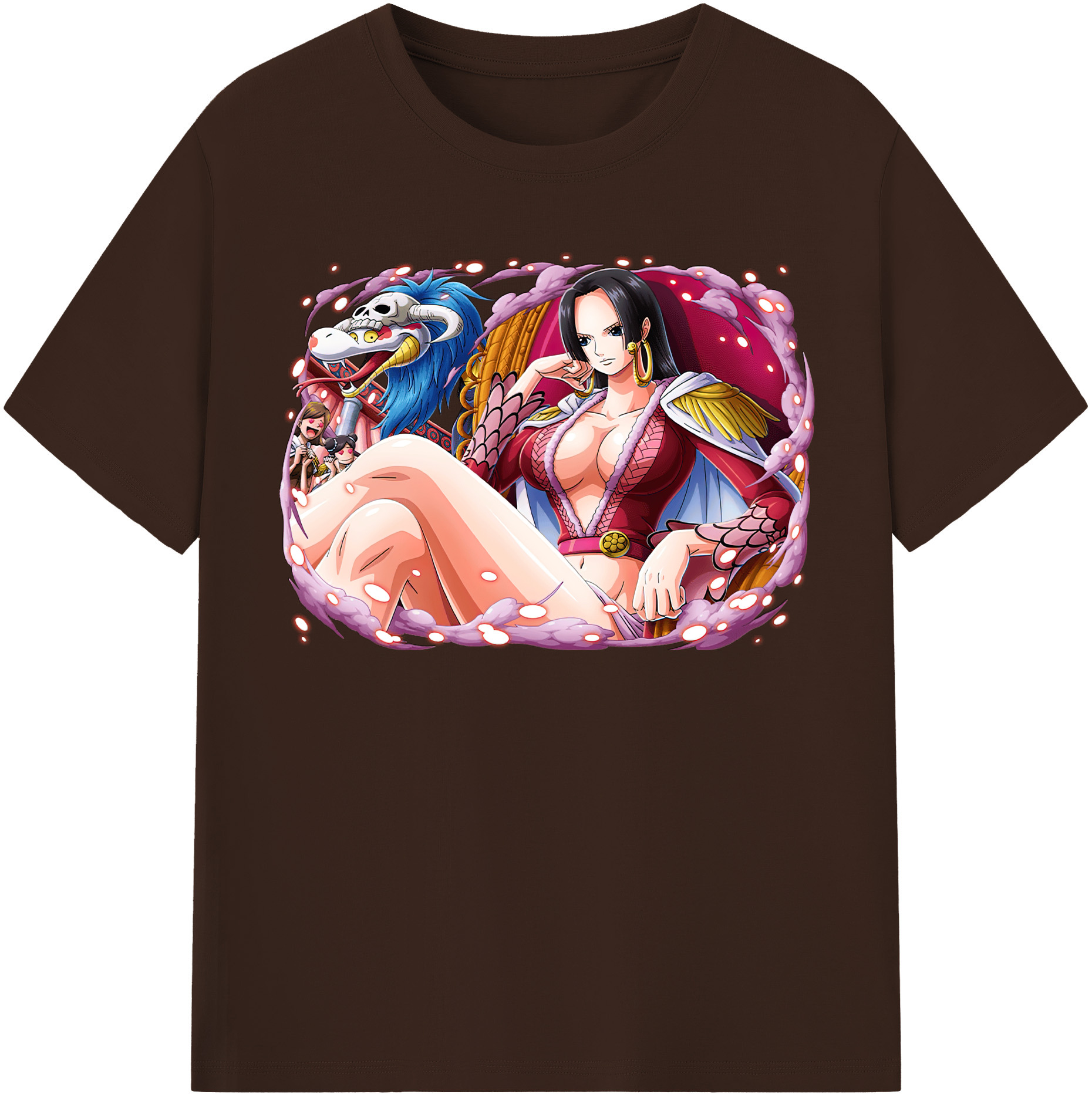 ワンピース ボア・ハンコック ONE PIECE Boa·Hancock 綿100％半袖Tシャツ（フロントプリント）