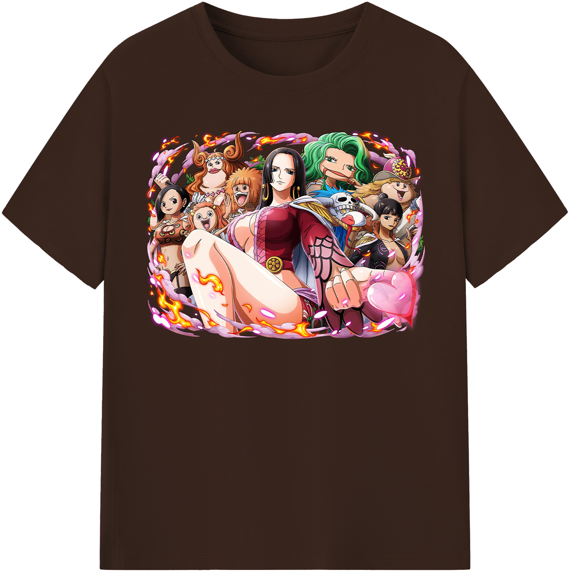ワンピース ボア・ハンコック ONE PIECE Boa·Hancock 綿100％半袖Tシャツ（フロントプリント）