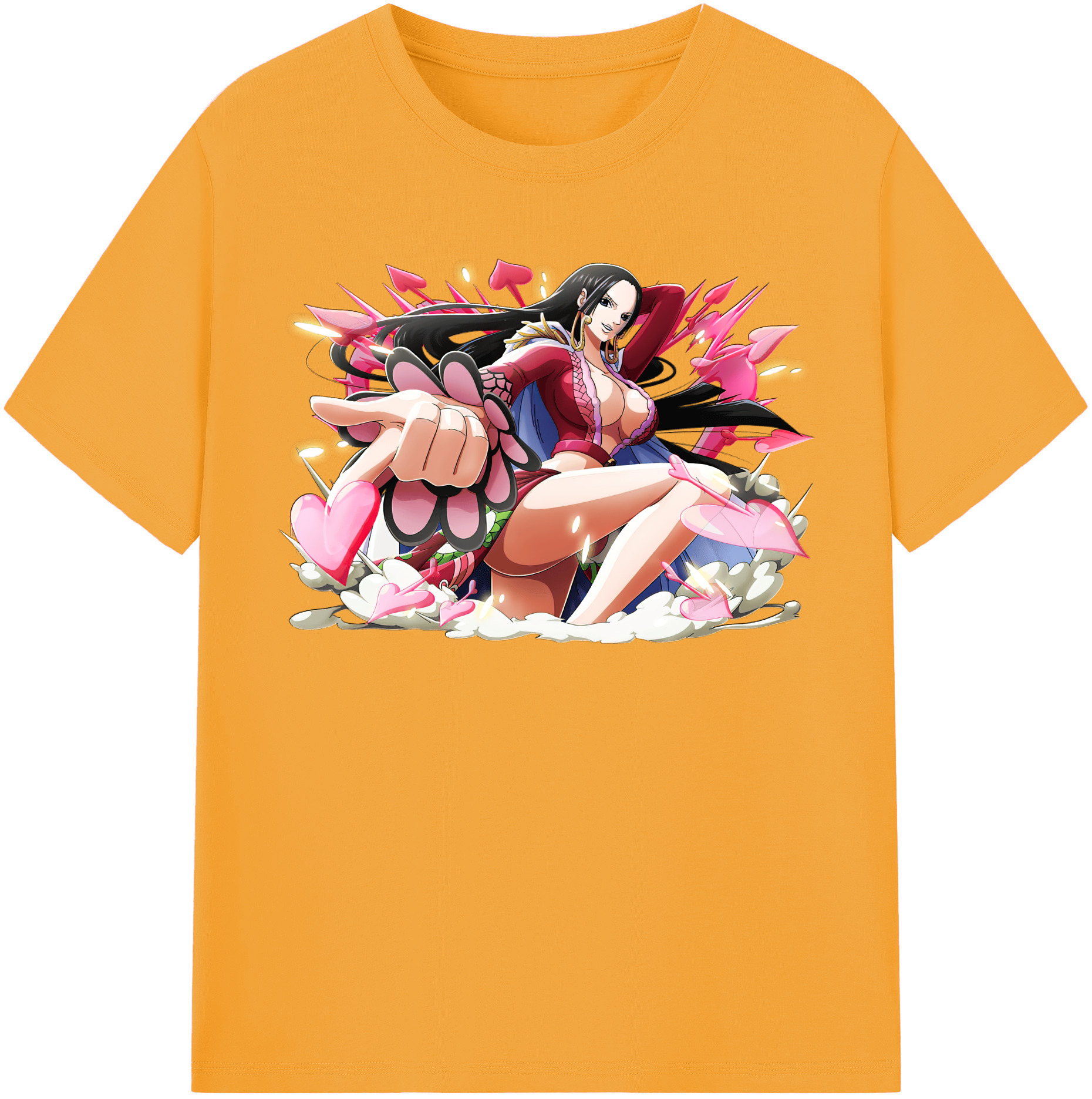 ワンピース ボア・ハンコック ONE PIECE Boa·Hancock 綿100％半袖Tシャツ（フロントプリント）