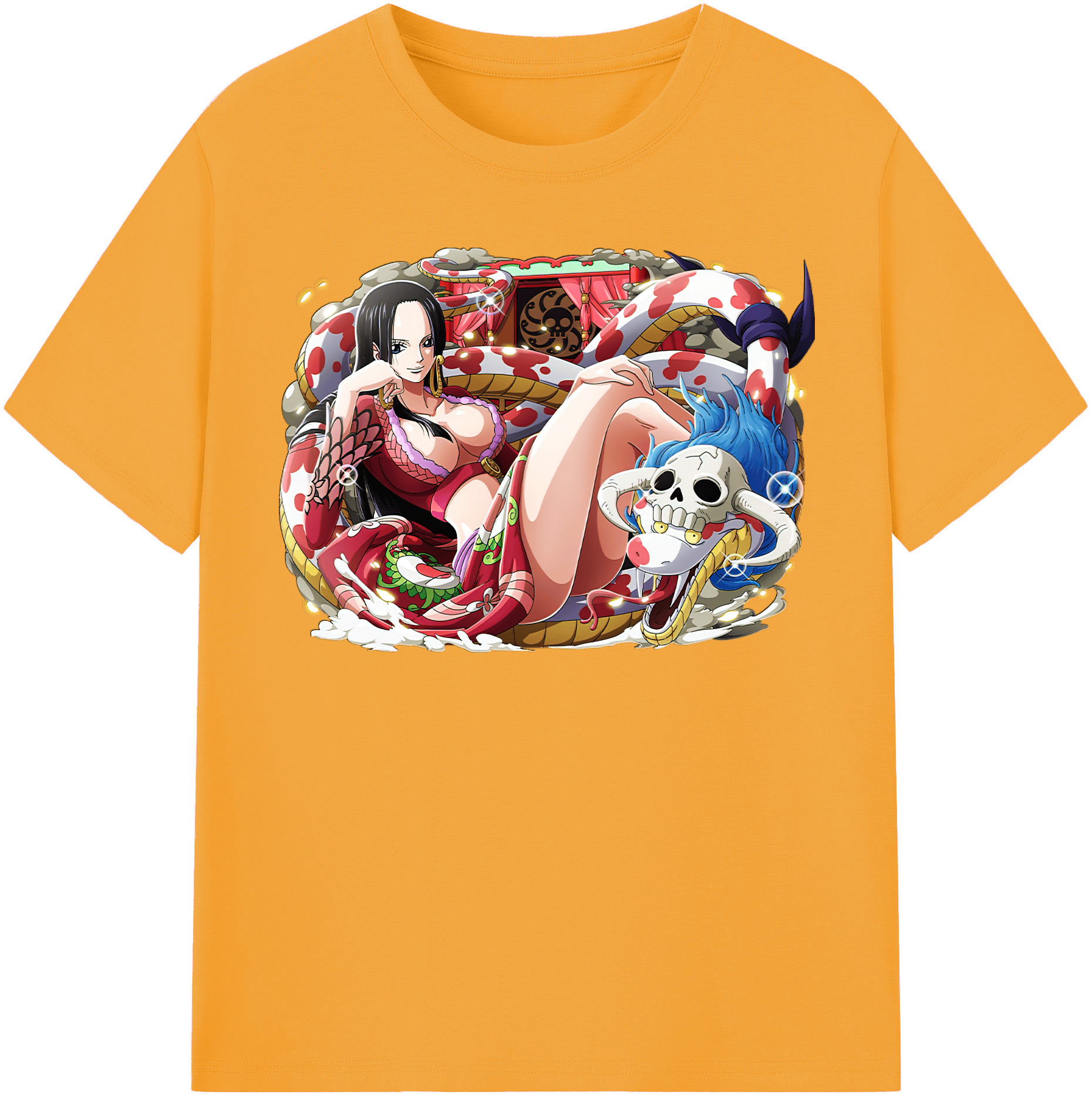 ワンピース ボア・ハンコック ONE PIECE Boa·Hancock 綿100％半袖Tシャツ（フロントプリント）