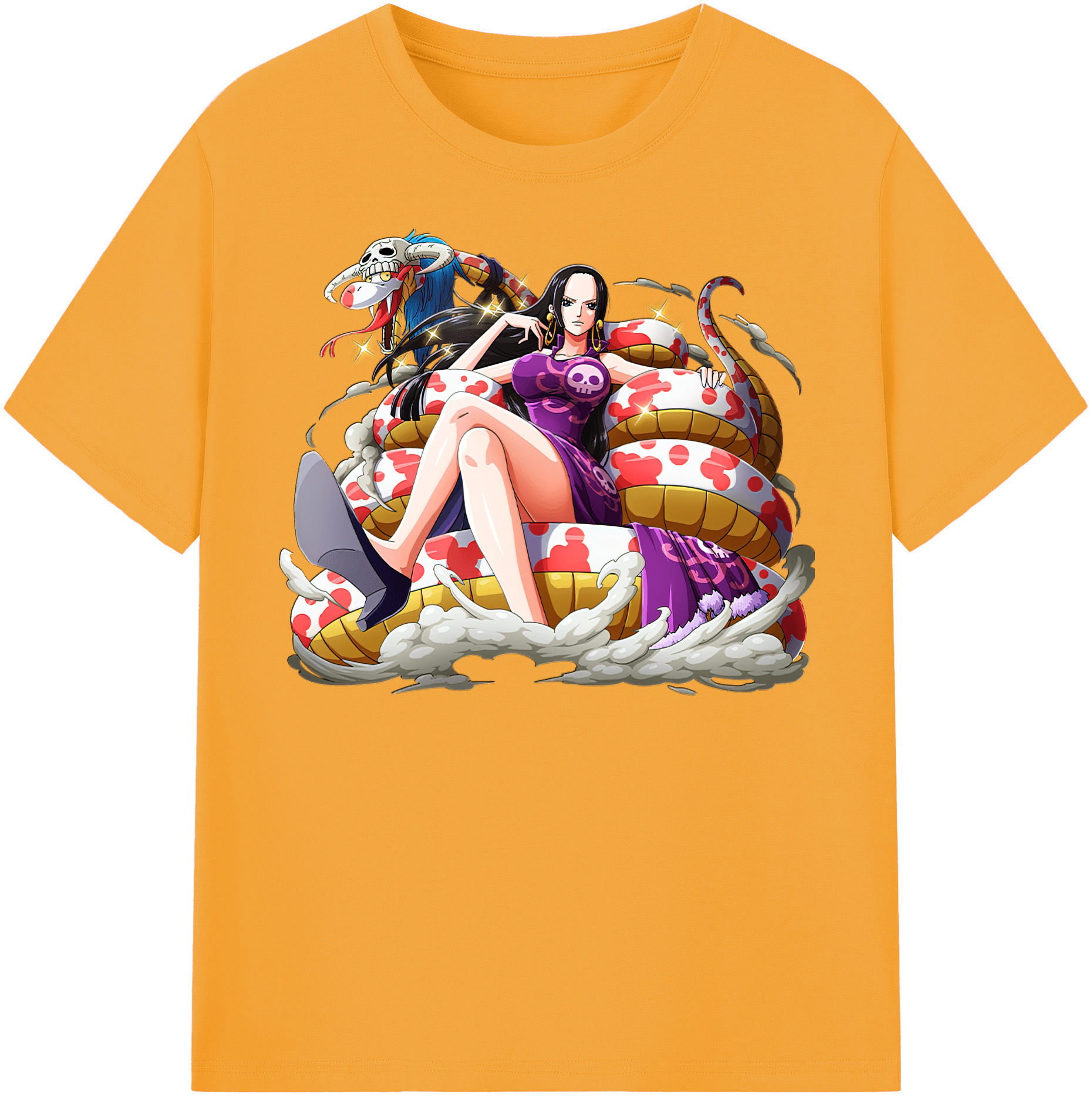 ワンピース ボア・ハンコック ONE PIECE Boa·Hancock 綿100％半袖Tシャツ（フロントプリント）