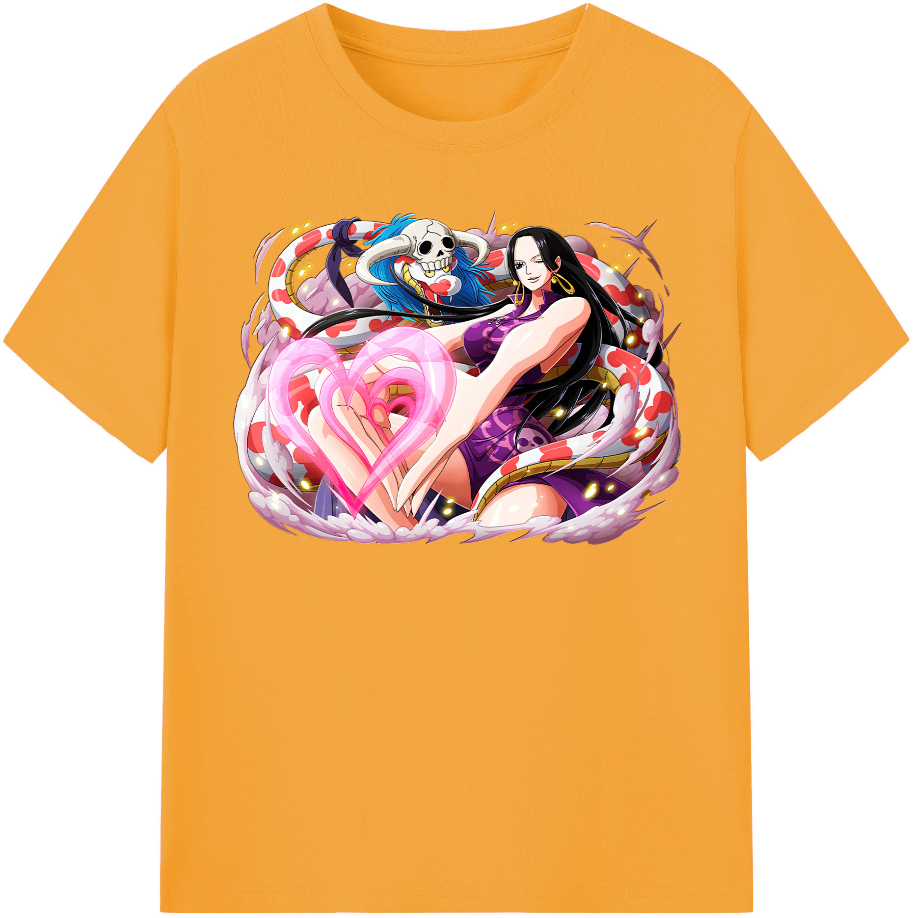 ワンピース ボア・ハンコック ONE PIECE Boa·Hancock 綿100％半袖Tシャツ（フロントプリント）