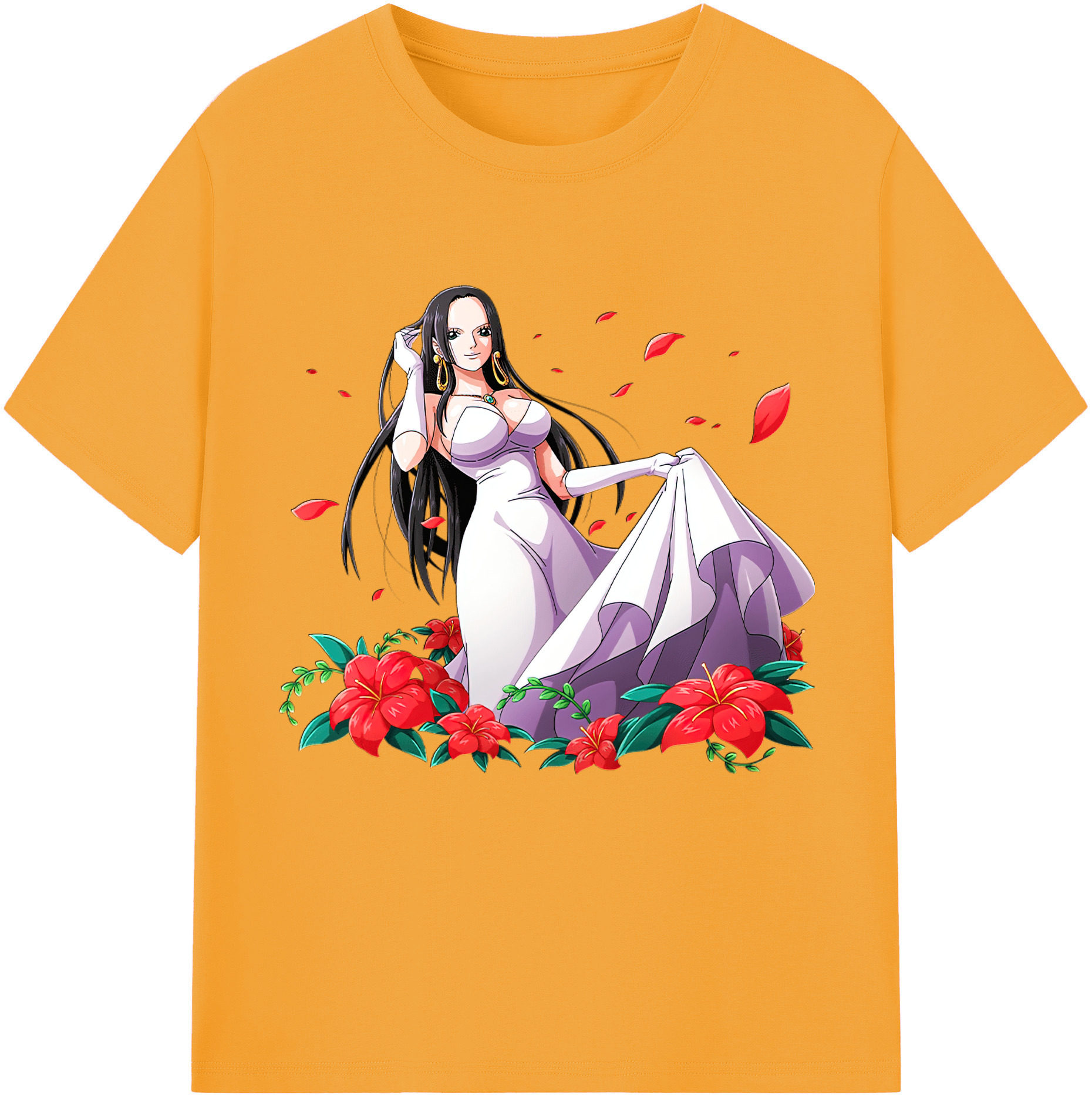 ワンピース ボア・ハンコック ONE PIECE Boa·Hancock 綿100％半袖Tシャツ（フロントプリント）