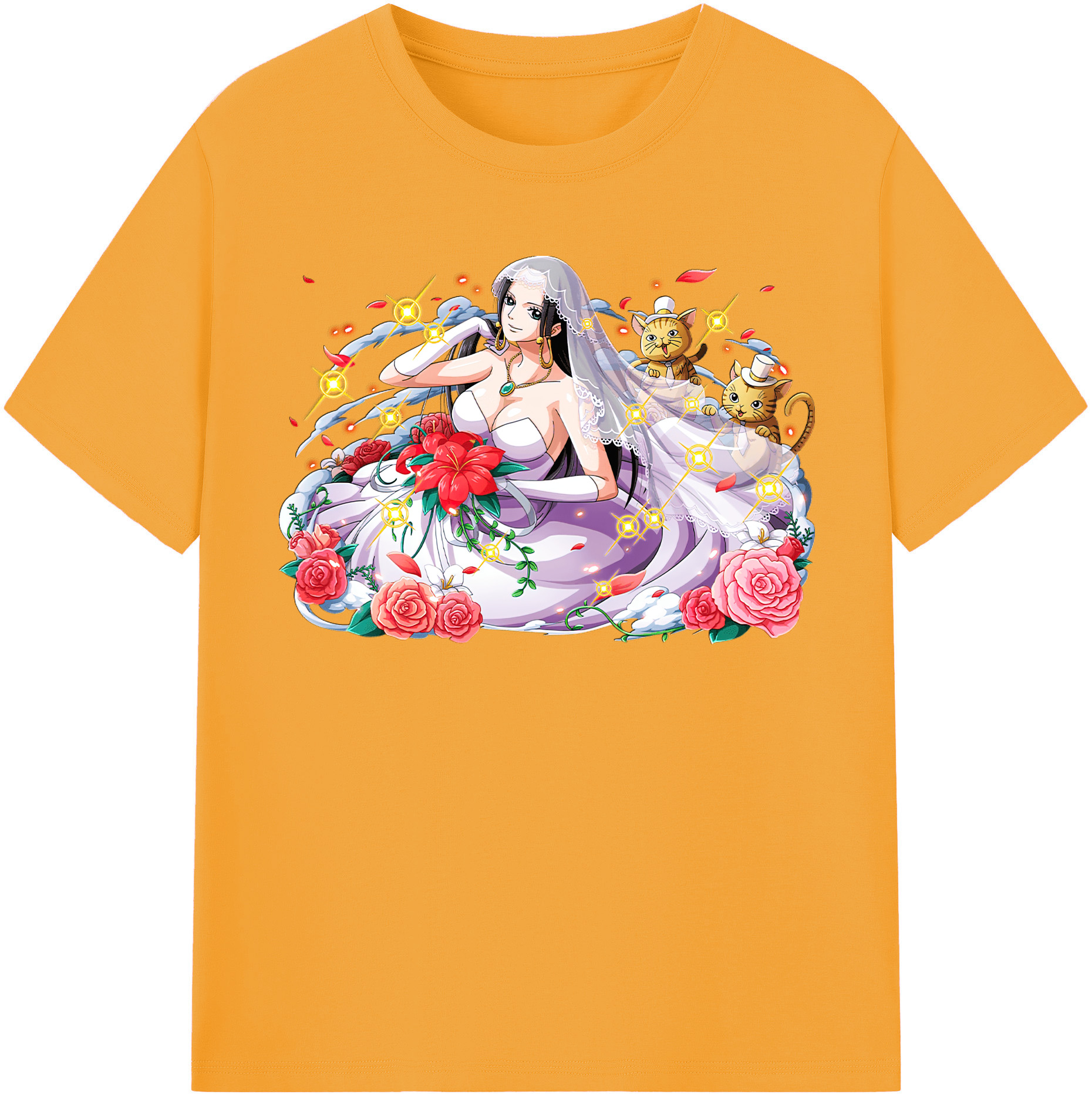 ワンピース ボア・ハンコック ONE PIECE Boa·Hancock 綿100％半袖Tシャツ（フロントプリント）