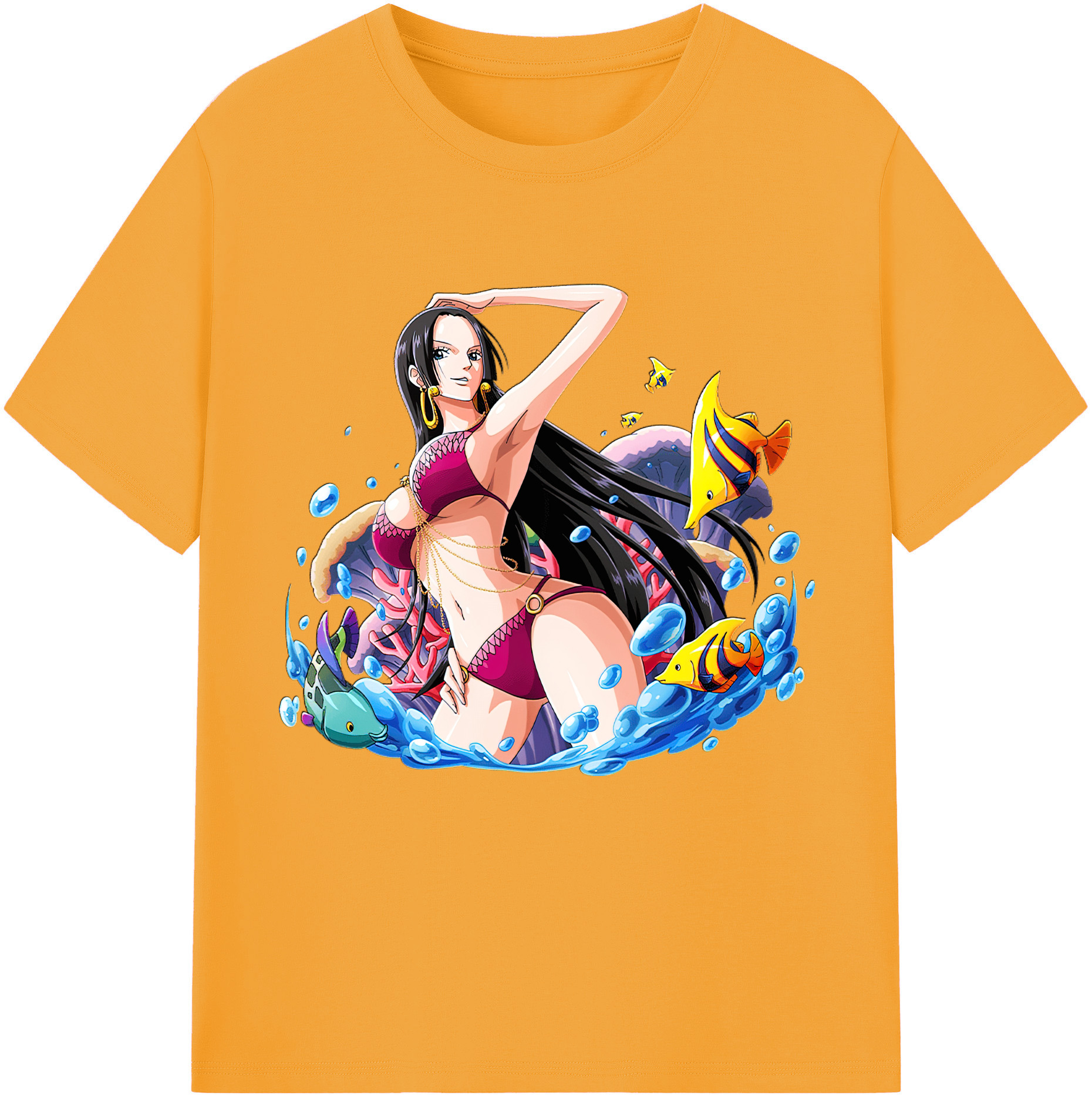 ワンピース ボア・ハンコック ONE PIECE Boa·Hancock 綿100％半袖Tシャツ（フロントプリント）