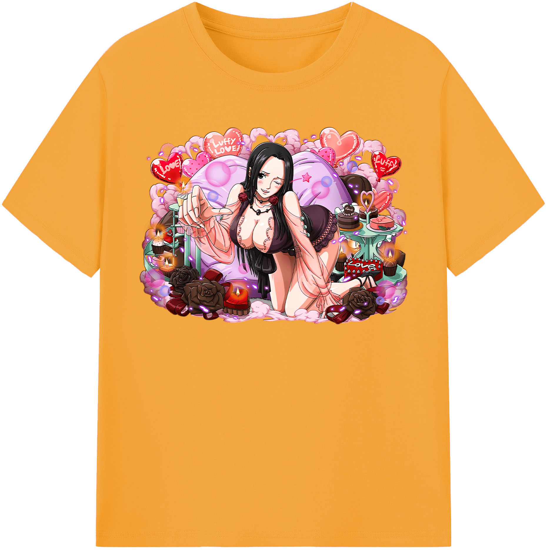 ワンピース ボア・ハンコック ONE PIECE Boa·Hancock 綿100％半袖Tシャツ（フロントプリント）