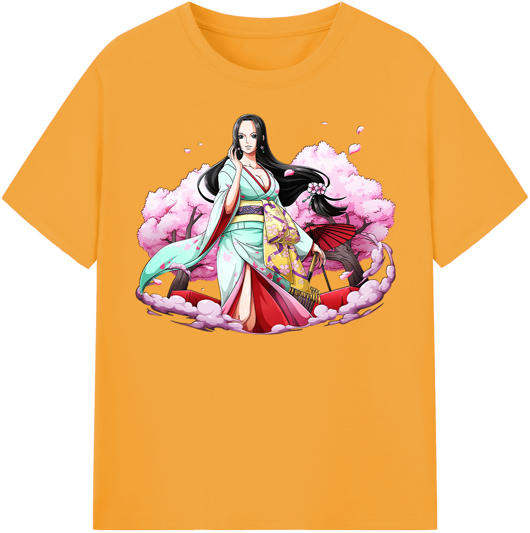 ワンピース ボア・ハンコック ONE PIECE Boa·Hancock 綿100％半袖Tシャツ（フロントプリント）