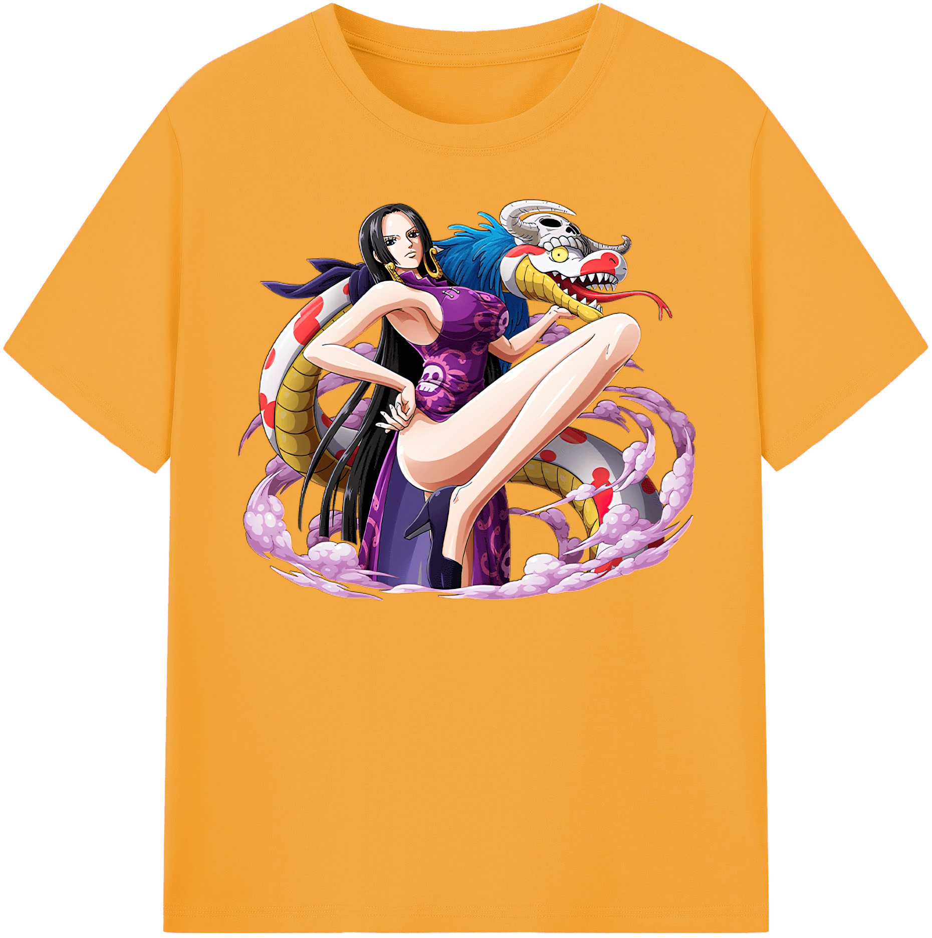 ワンピース ボア・ハンコック ONE PIECE Boa·Hancock 綿100％半袖Tシャツ（フロントプリント）