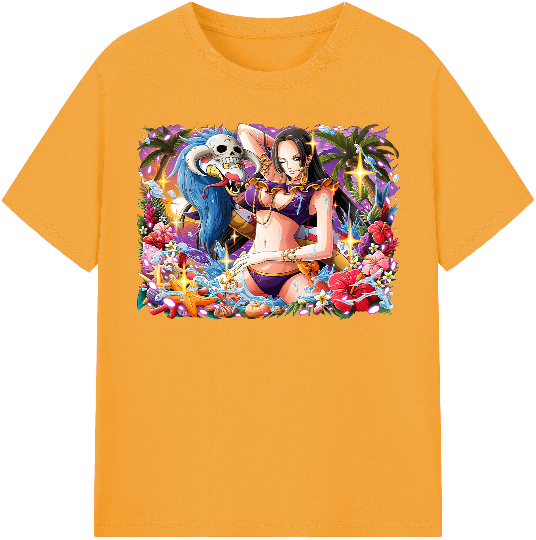 ワンピース ボア・ハンコック ONE PIECE Boa·Hancock 綿100％半袖Tシャツ（フロントプリント）