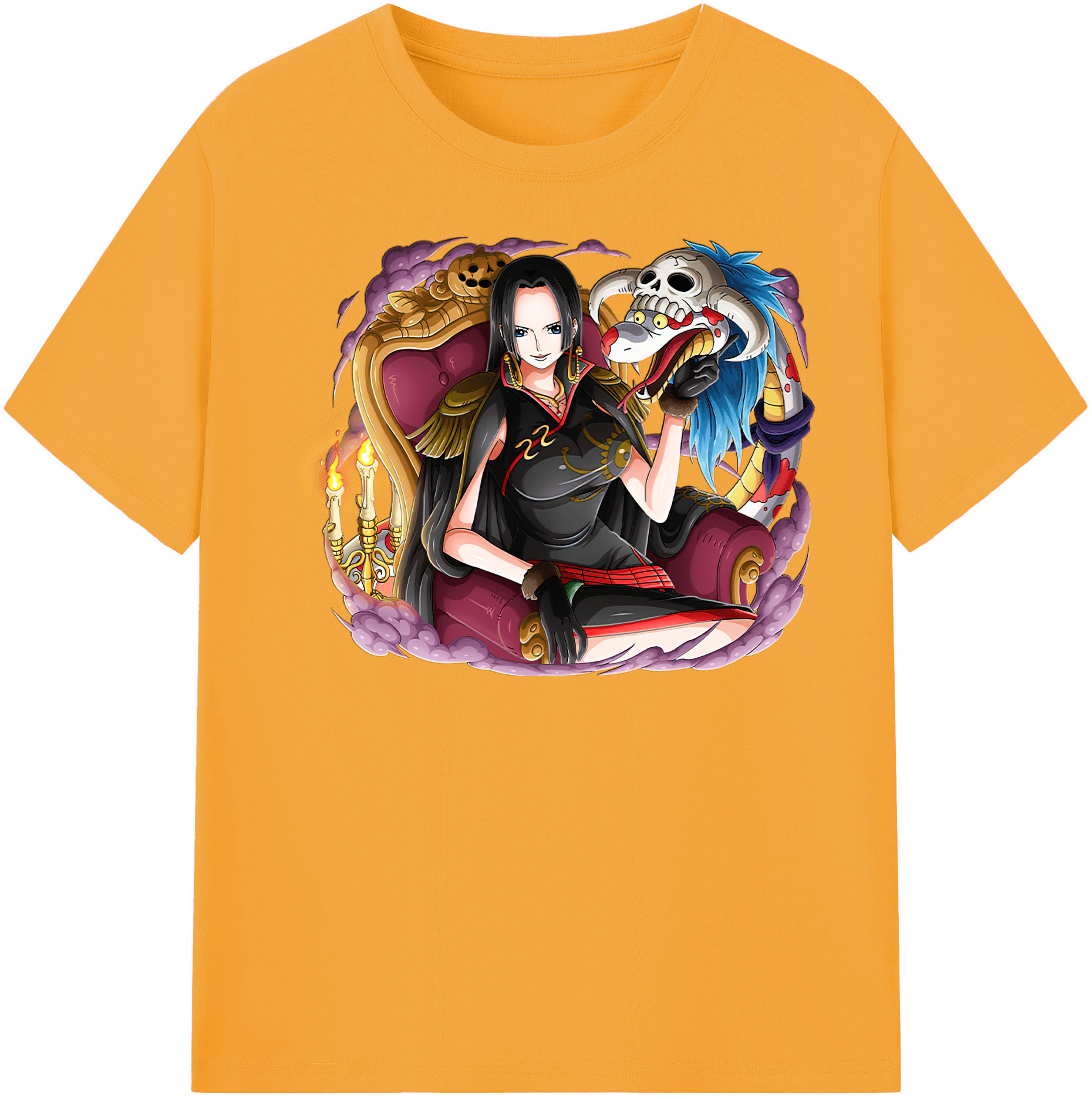 ワンピース ボア・ハンコック ONE PIECE Boa·Hancock 綿100％半袖Tシャツ（フロントプリント）