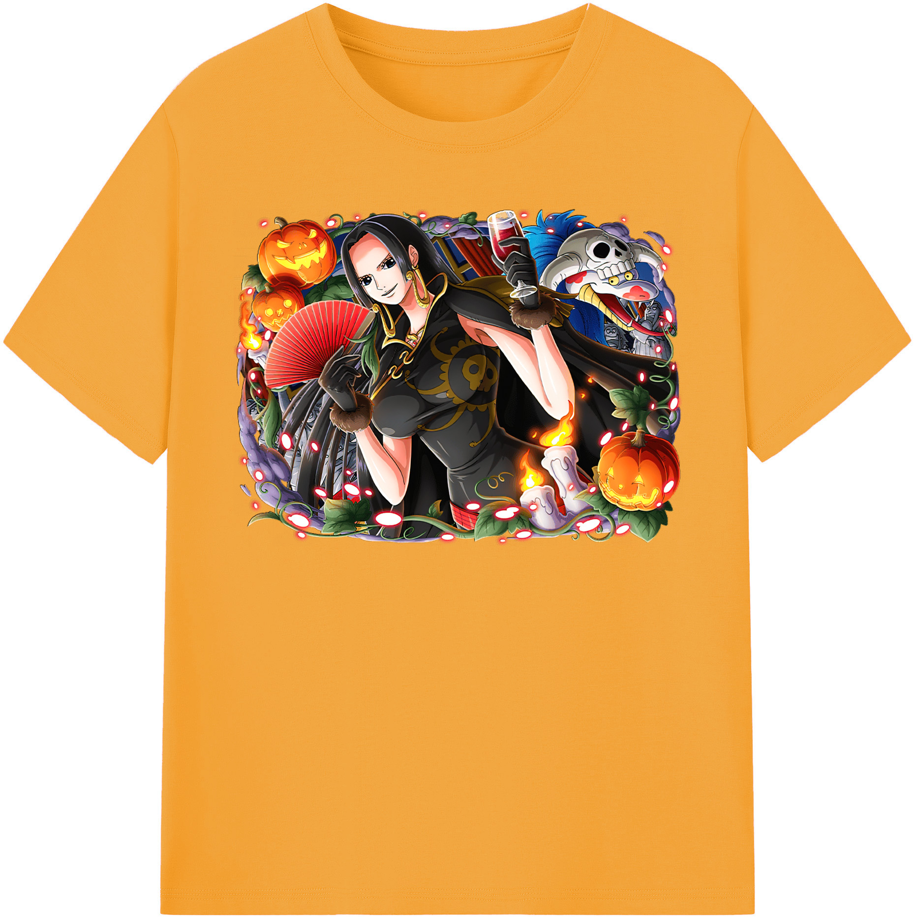 ワンピース ボア・ハンコック ONE PIECE Boa·Hancock 綿100％半袖Tシャツ（フロントプリント）