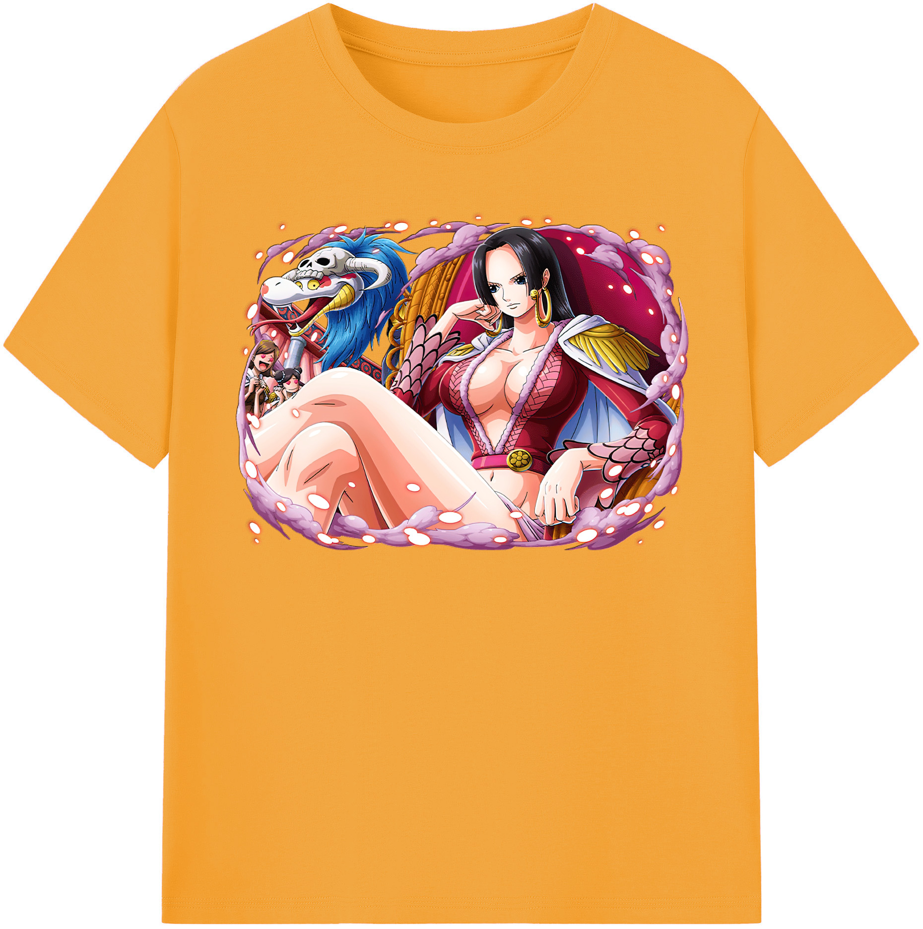 ワンピース ボア・ハンコック ONE PIECE Boa·Hancock 綿100％半袖Tシャツ（フロントプリント）