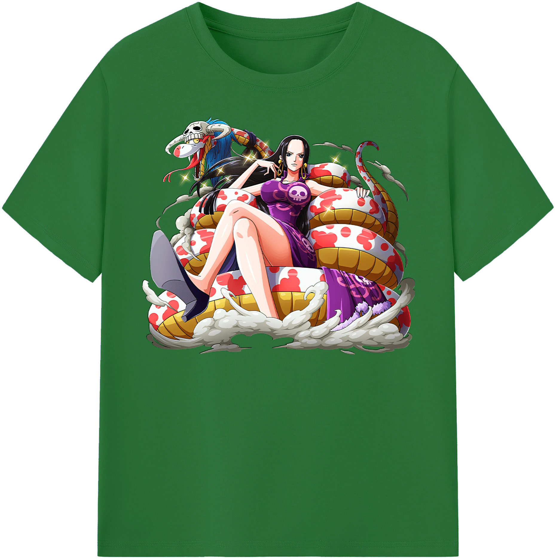 ワンピース ボア・ハンコック ONE PIECE Boa·Hancock 綿100％半袖Tシャツ（フロントプリント）