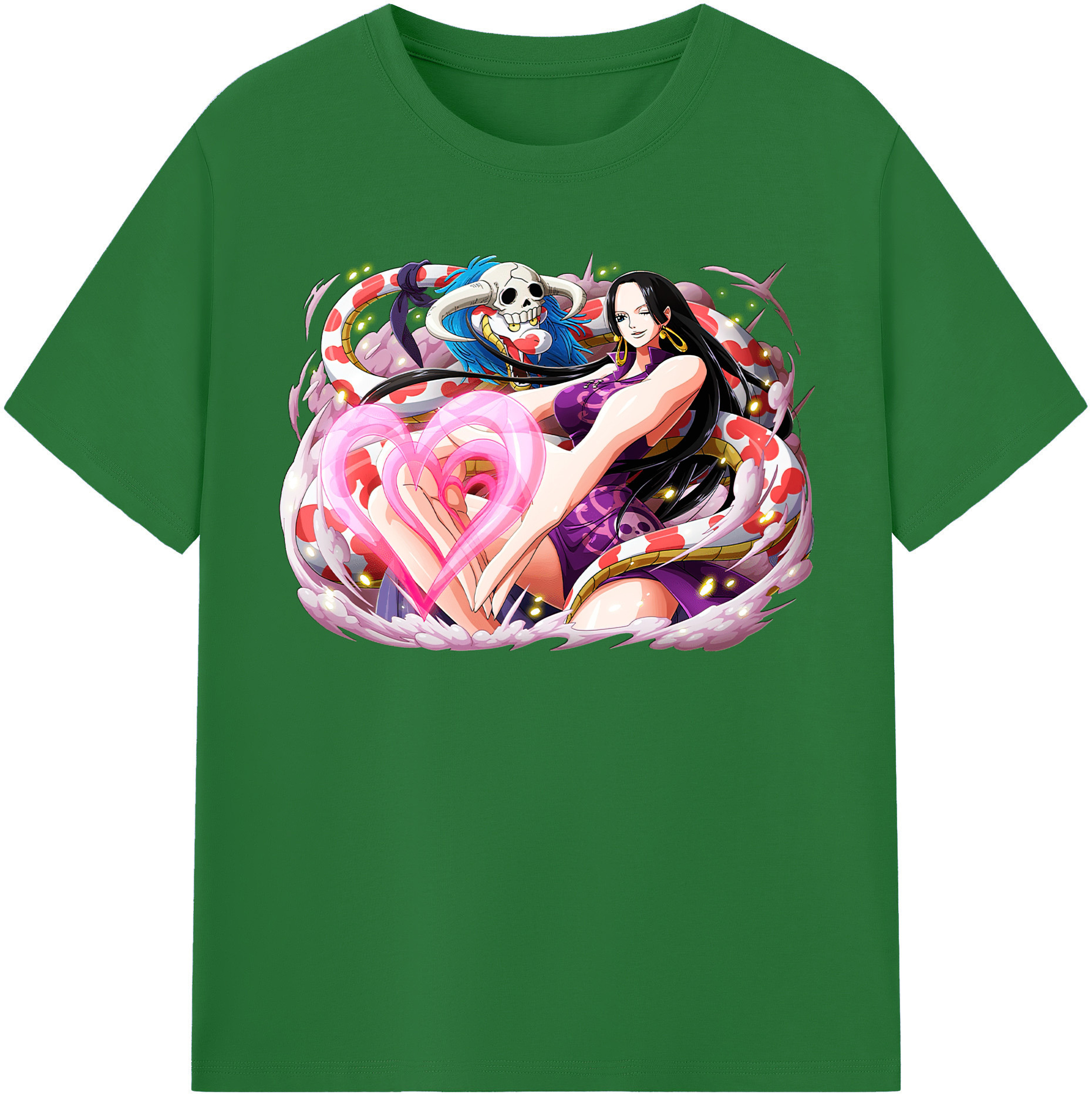 ワンピース ボア・ハンコック ONE PIECE Boa·Hancock 綿100％半袖Tシャツ（フロントプリント）