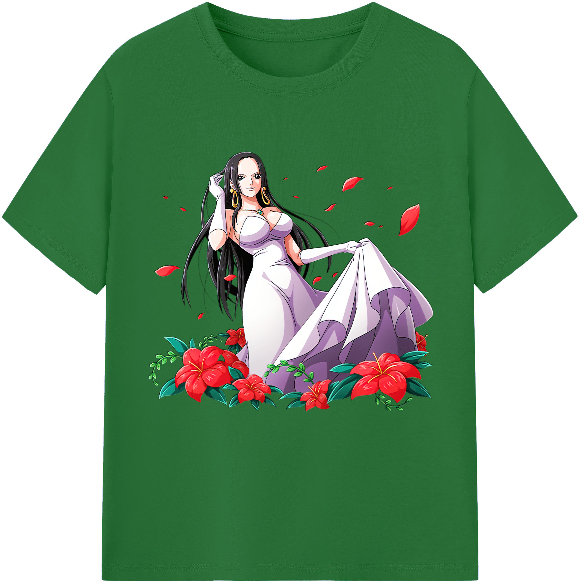 ワンピース ボア・ハンコック ONE PIECE Boa·Hancock 綿100％半袖Tシャツ（フロントプリント）