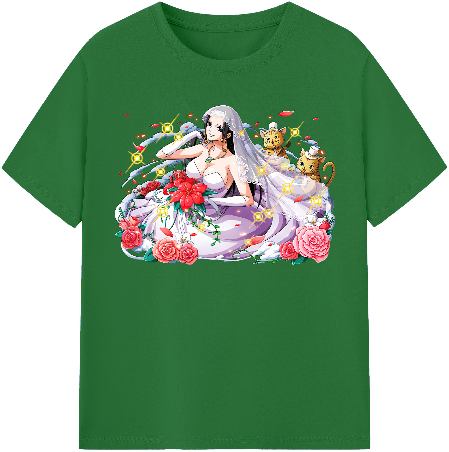 ワンピース ボア・ハンコック ONE PIECE Boa·Hancock 綿100％半袖Tシャツ（フロントプリント）