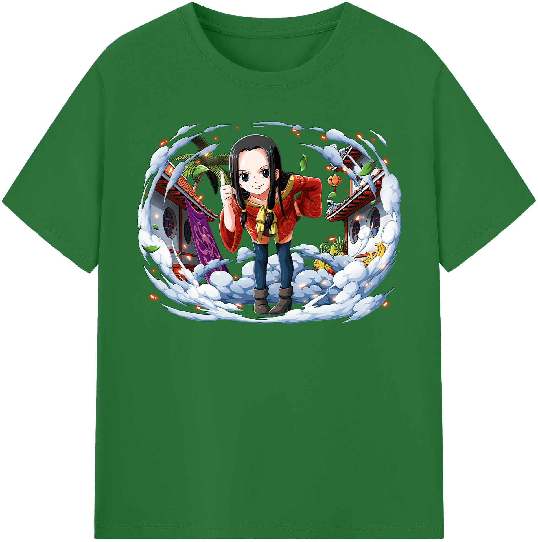 ワンピース ボア・ハンコック ONE PIECE Boa·Hancock 綿100％半袖Tシャツ（フロントプリント）