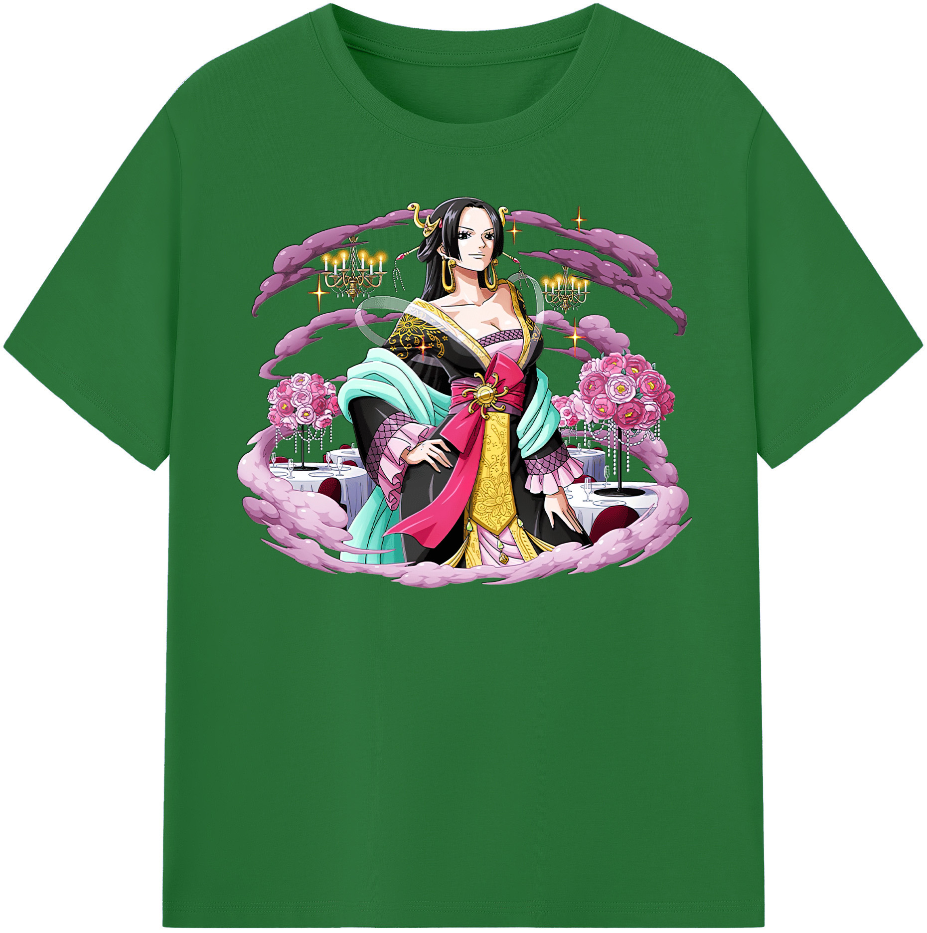 ワンピース ボア・ハンコック ONE PIECE Boa·Hancock 綿100％半袖Tシャツ（フロントプリント）