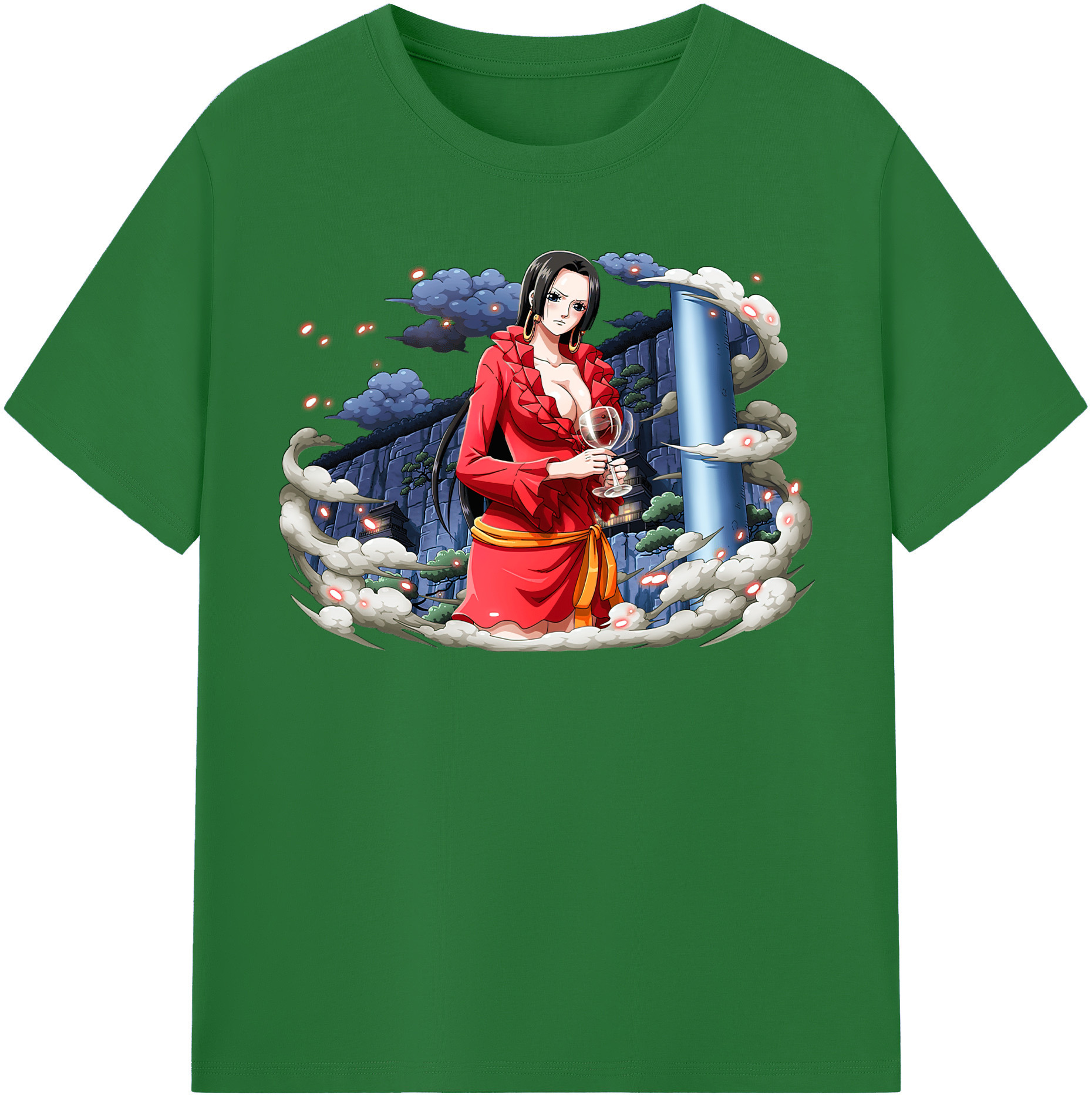 ワンピース ボア・ハンコック ONE PIECE Boa·Hancock 綿100％半袖Tシャツ（フロントプリント）