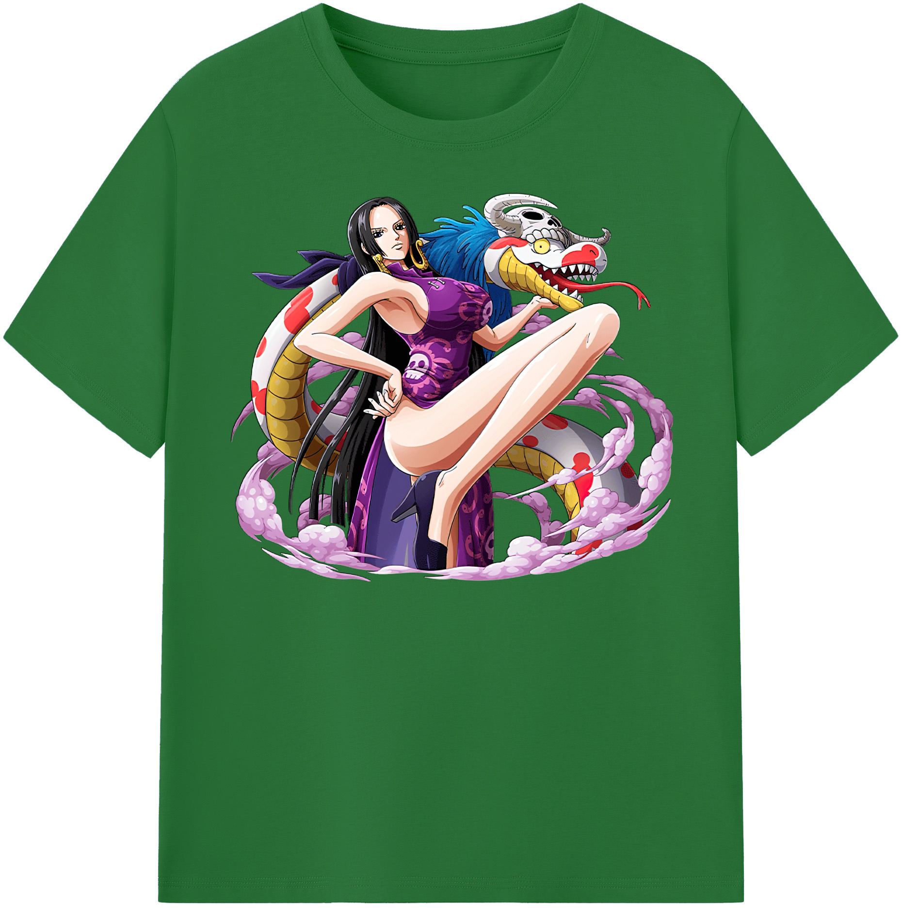 ワンピース ボア・ハンコック ONE PIECE Boa·Hancock 綿100％半袖Tシャツ（フロントプリント）