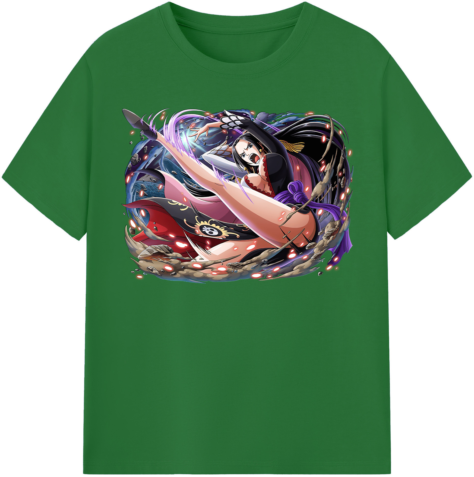 ワンピース ボア・ハンコック ONE PIECE Boa·Hancock 綿100％半袖Tシャツ（フロントプリント）