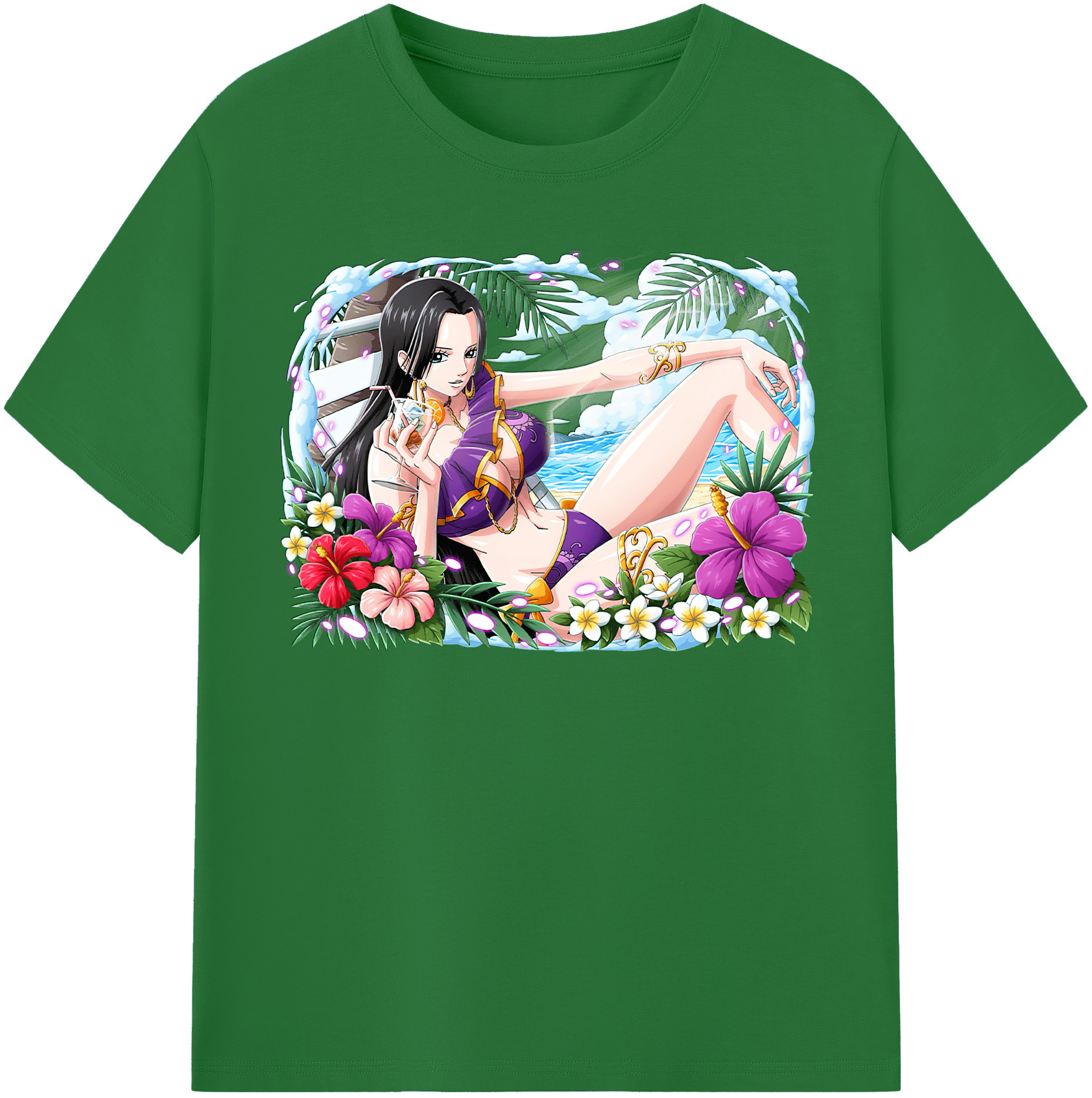 （画像用） ワンピース ボア・ハンコック ONE PIECE Boa·Hancock 綿100％半袖Tシャツ（フロントプリント）