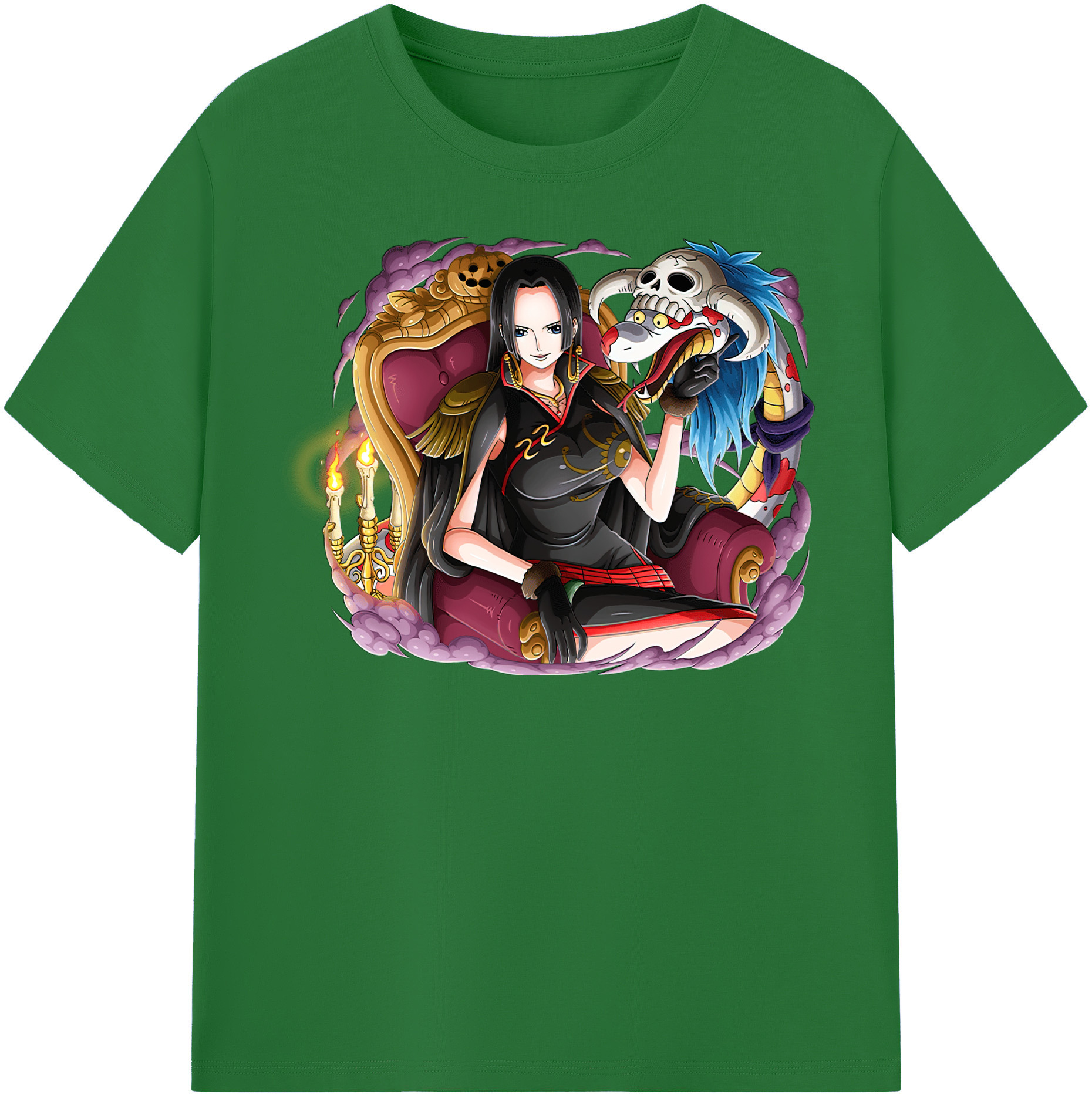 ワンピース ボア・ハンコック ONE PIECE Boa·Hancock 綿100％半袖Tシャツ（フロントプリント）