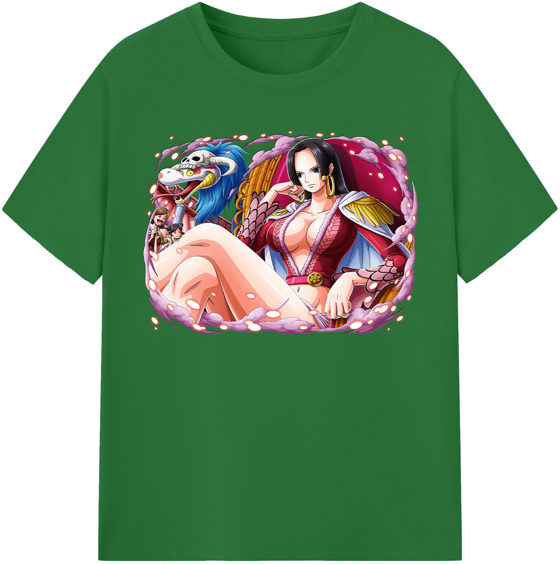 ワンピース ボア・ハンコック ONE PIECE Boa·Hancock 綿100％半袖Tシャツ（フロントプリント）