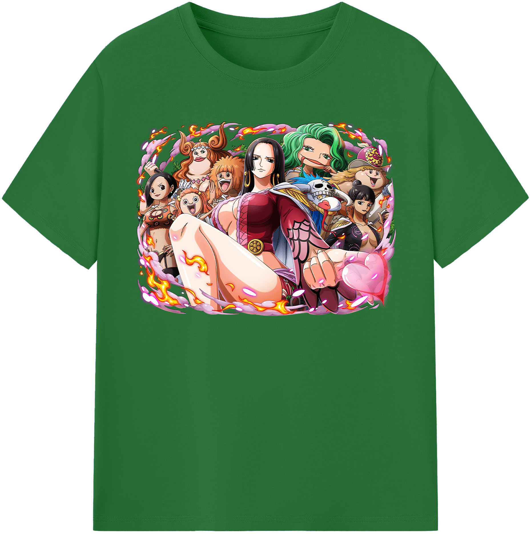 ワンピース ボア・ハンコック ONE PIECE Boa·Hancock 綿100％半袖Tシャツ（フロントプリント）