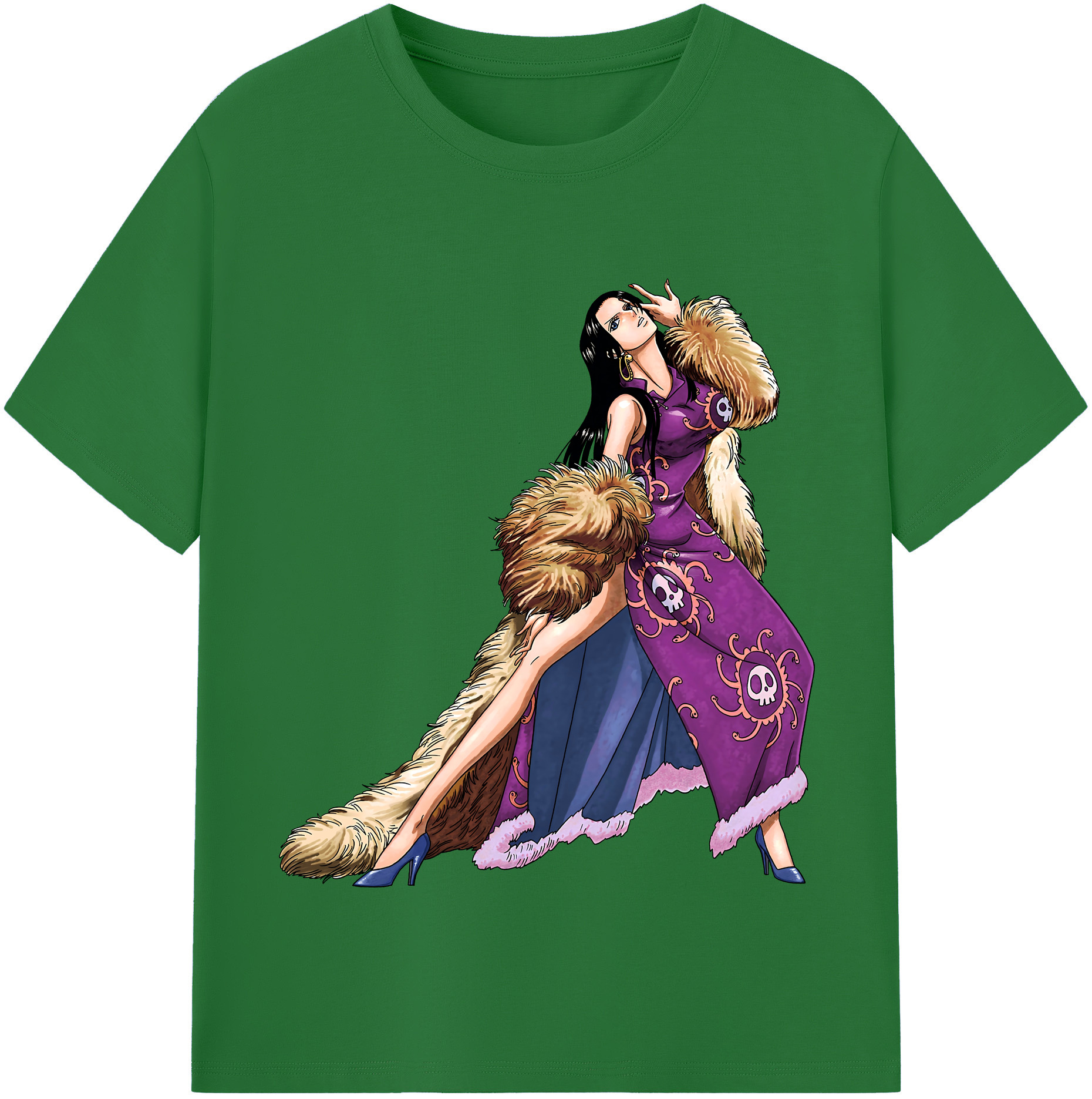 ワンピース ボア・ハンコック ONE PIECE Boa·Hancock 綿100％半袖Tシャツ（フロントプリント）