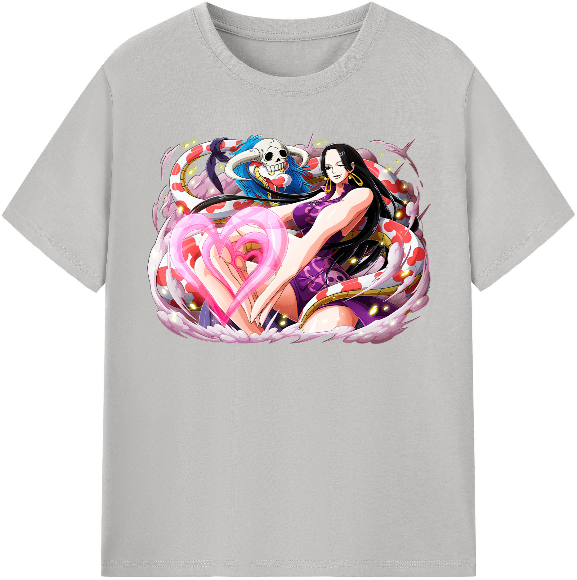 ワンピース ボア・ハンコック ONE PIECE Boa·Hancock 綿100％半袖Tシャツ（フロントプリント）