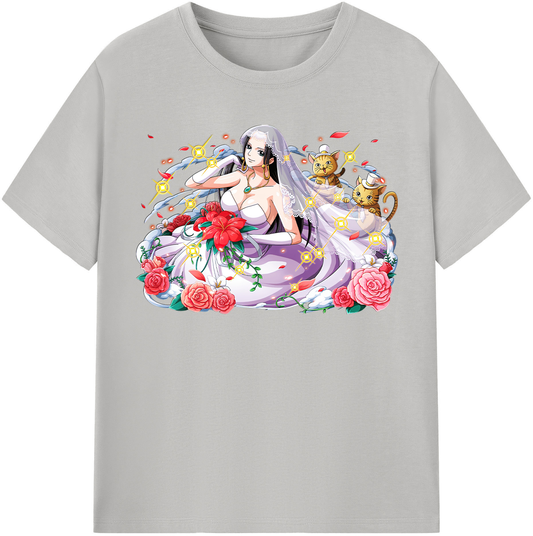 ワンピース ボア・ハンコック ONE PIECE Boa·Hancock 綿100％半袖Tシャツ（フロントプリント）