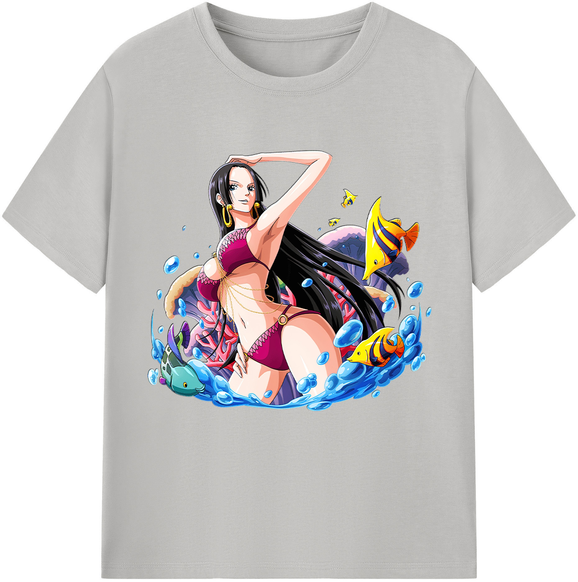 ワンピース ボア・ハンコック ONE PIECE Boa·Hancock 綿100％半袖Tシャツ（フロントプリント）