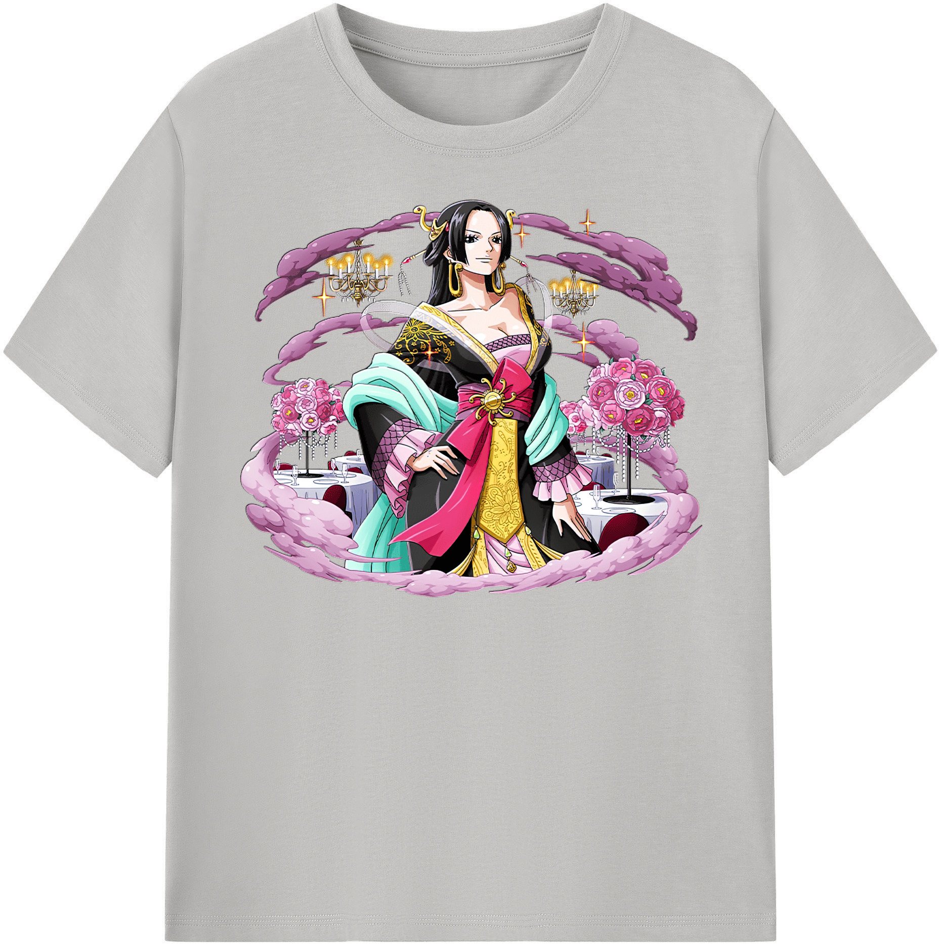 ワンピース ボア・ハンコック ONE PIECE Boa·Hancock 綿100％半袖Tシャツ（フロントプリント）